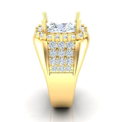 Popular Man Rings Diamond 1MR085 3D print model