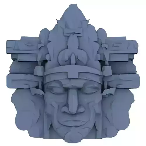 Aztec Sculpture Low Poly