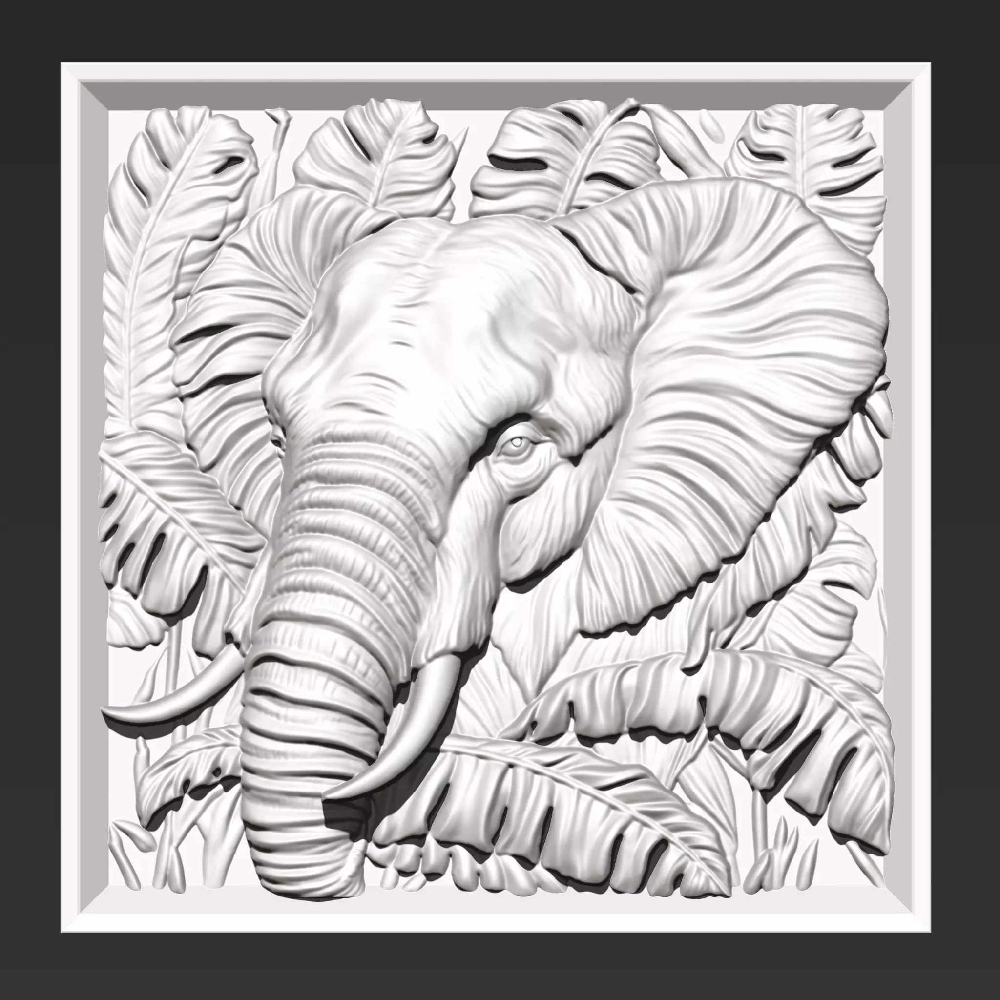Elephant Head A36 3D print model
