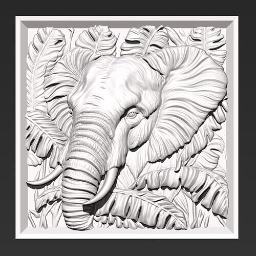Elephant Head A36 3D print model