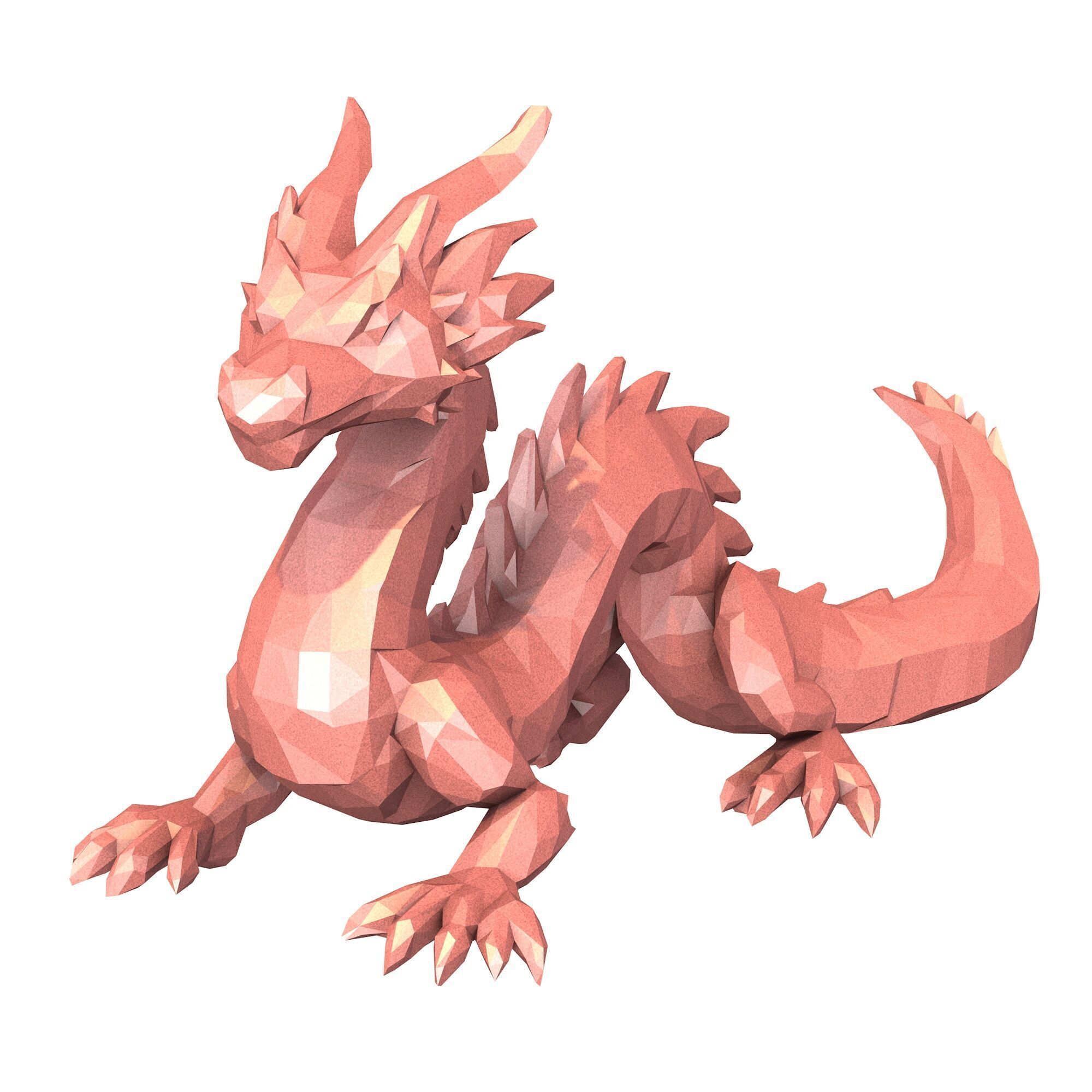 Dragon Low Poly 3D model_5