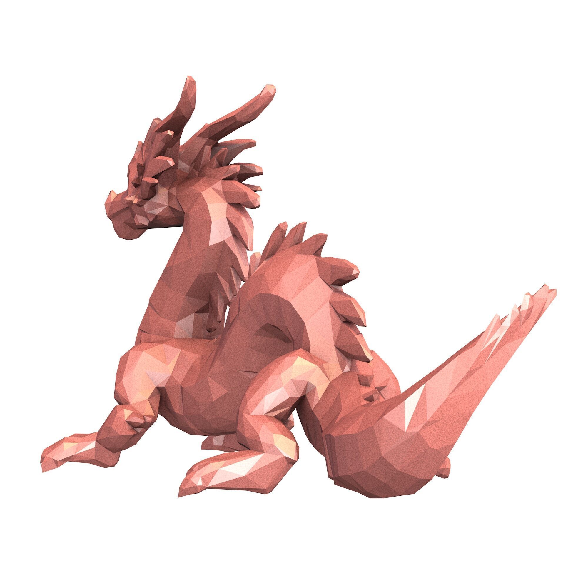 Dragon Low Poly 3D model_2