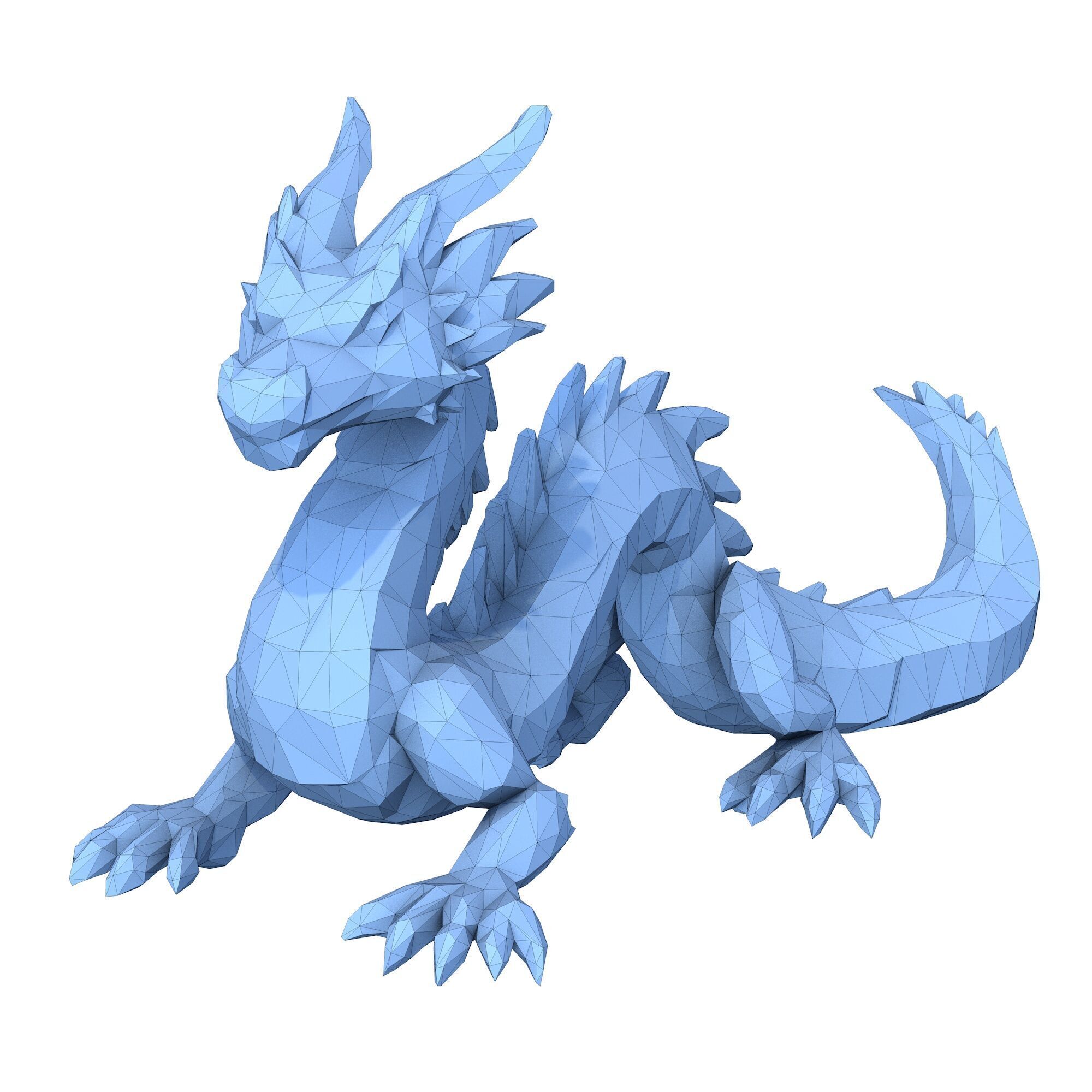 Dragon Low Poly 3D model_6
