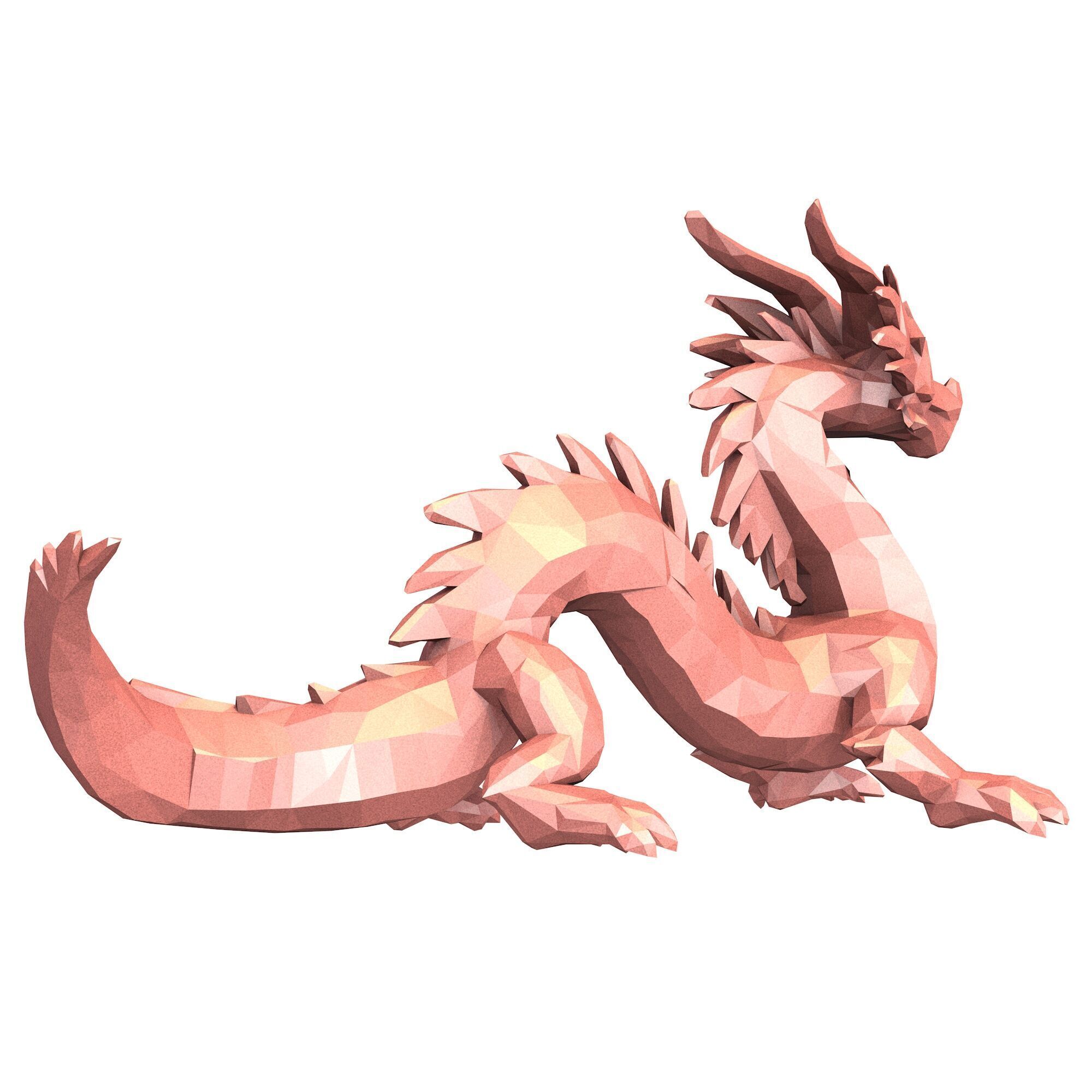 Dragon Low Poly 3D model_3