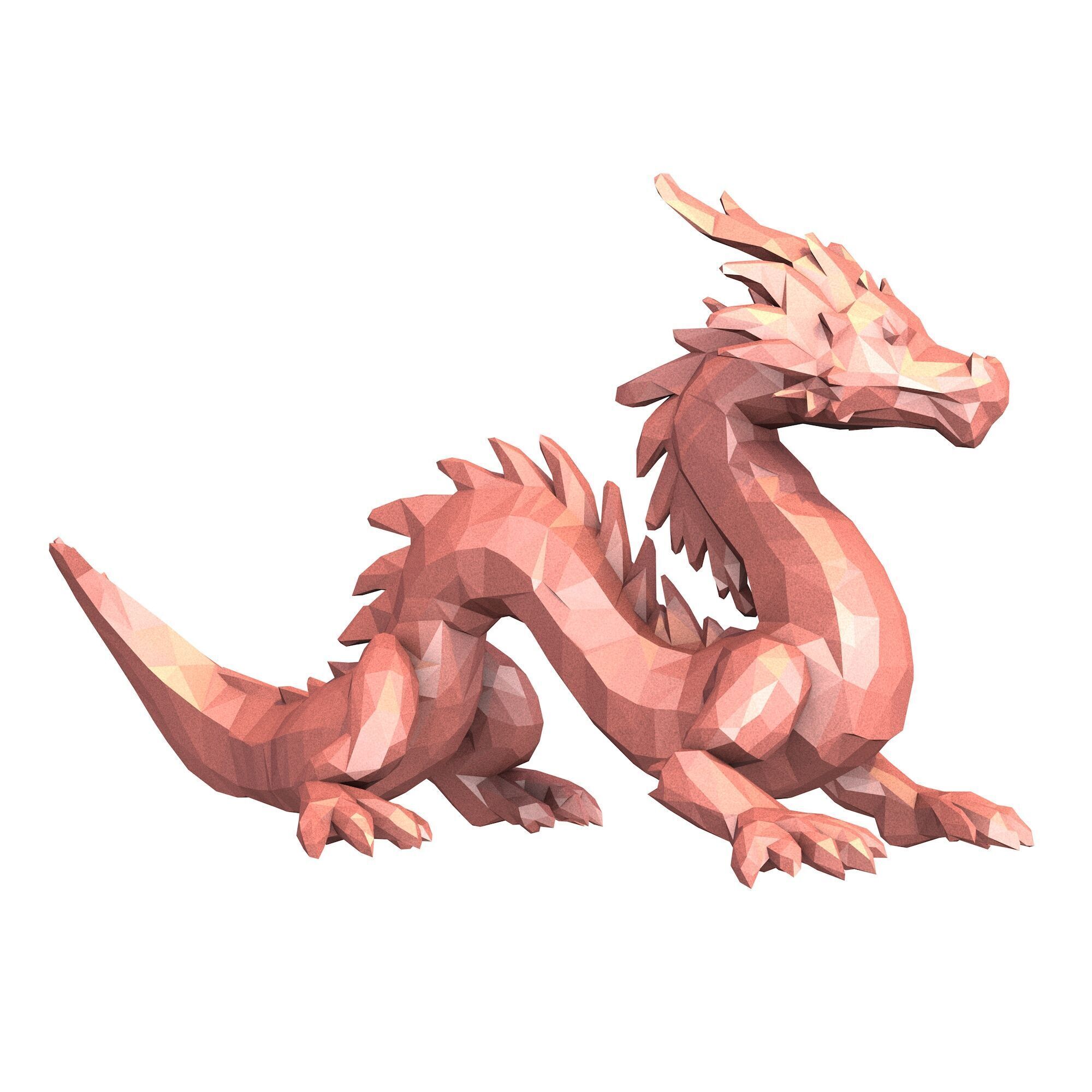 Dragon Low Poly 3D model_4