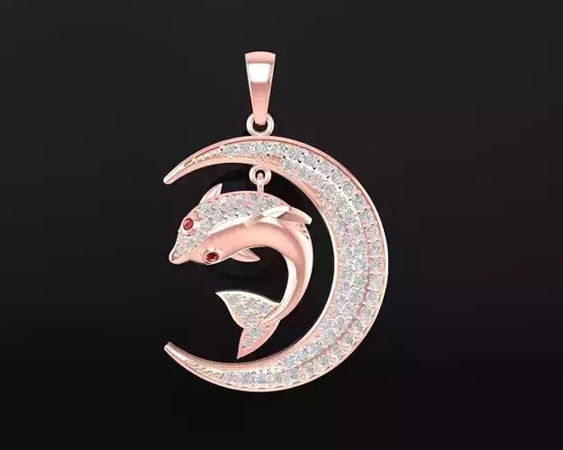 10a dolphin under the moon pendant bracelets