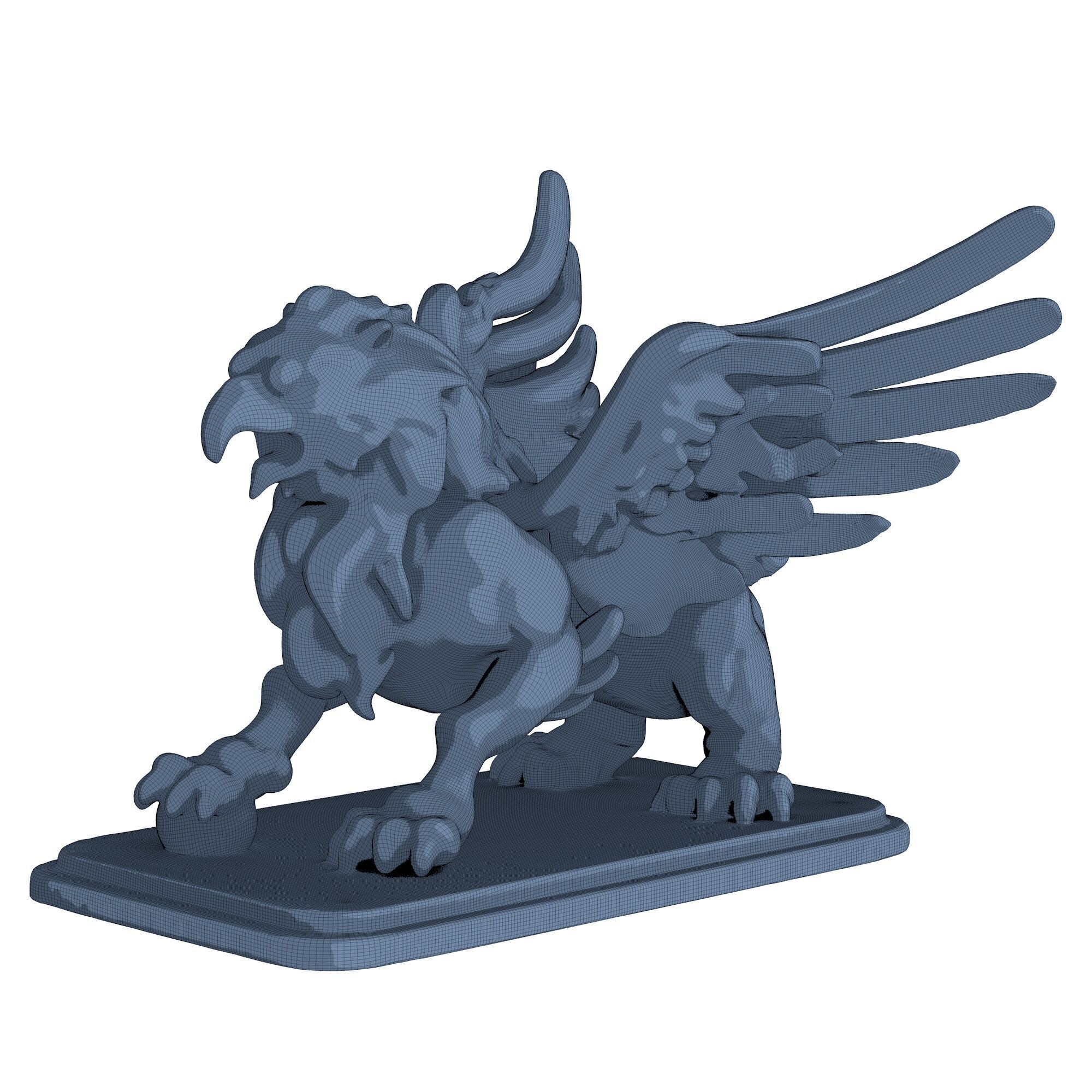 Griffin Sculpture 3D model_6