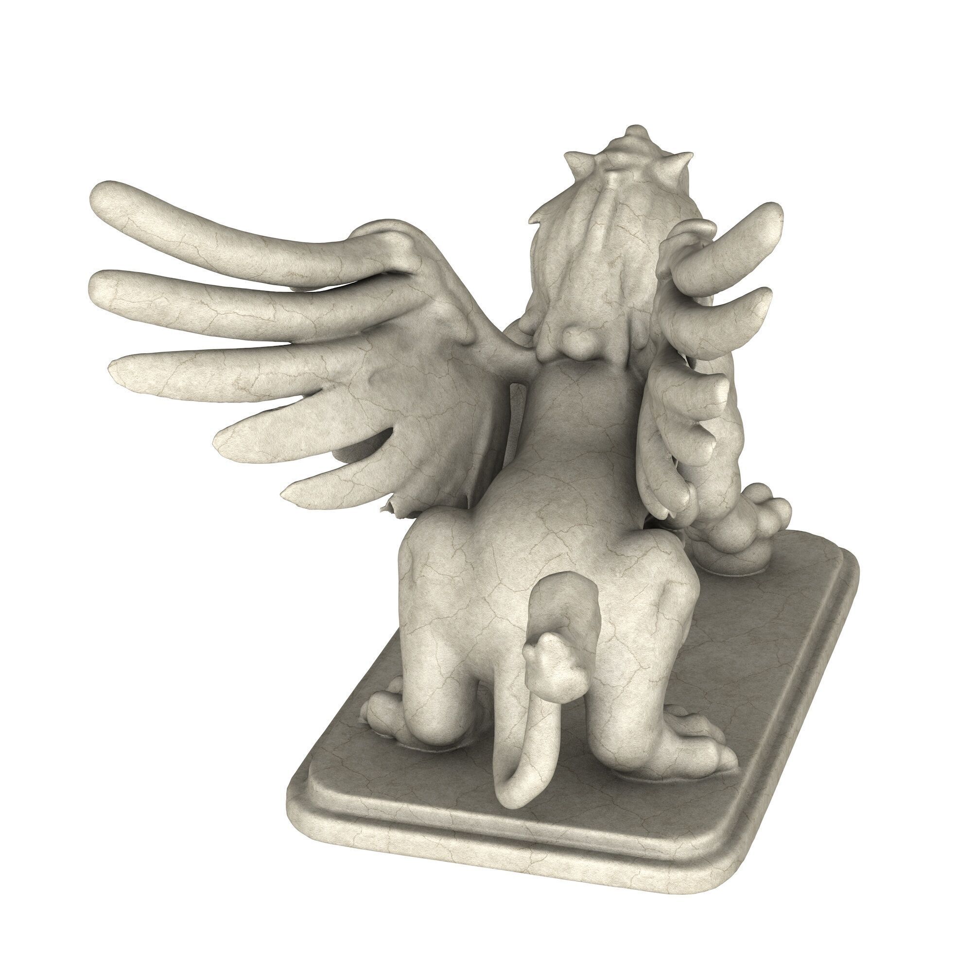 Griffin Sculpture 3D model_5