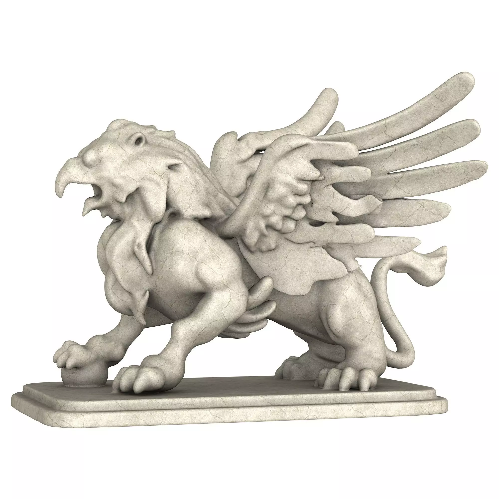 Griffin Sculpture 3D model_0