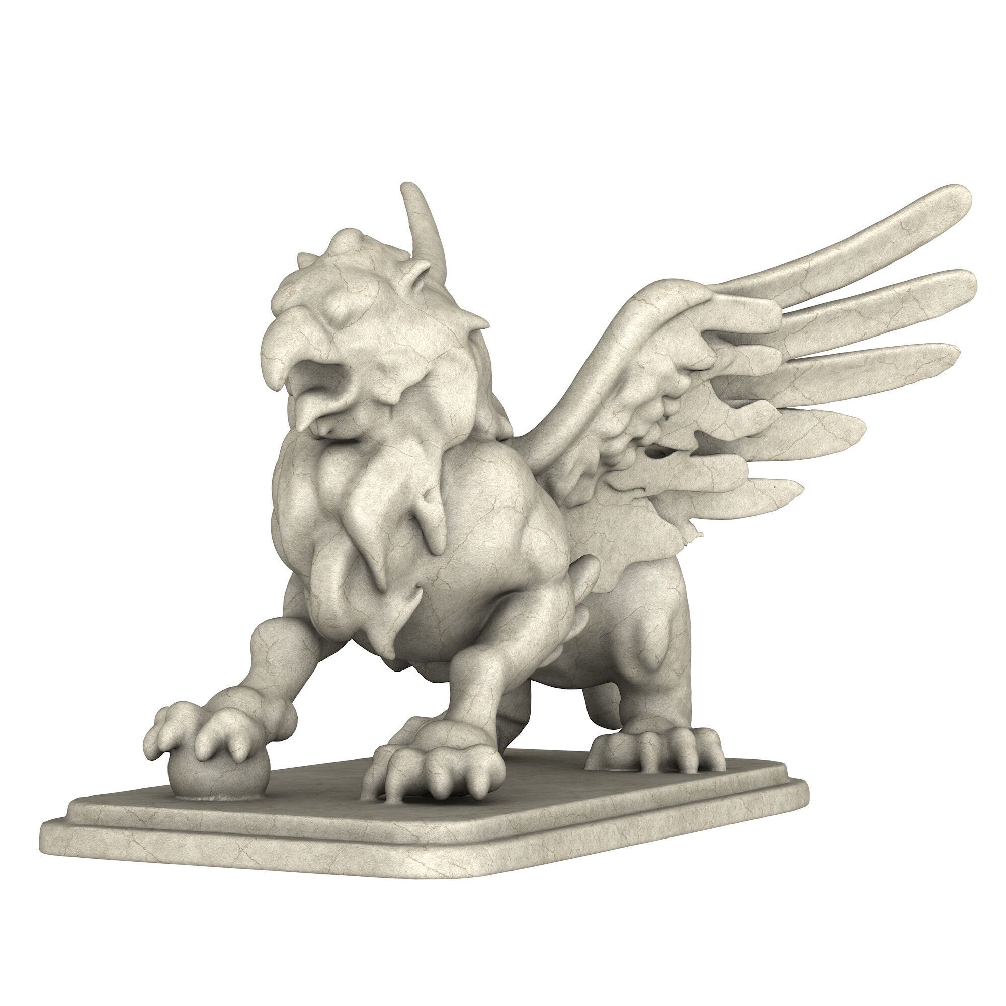 Griffin Sculpture 3D model_1