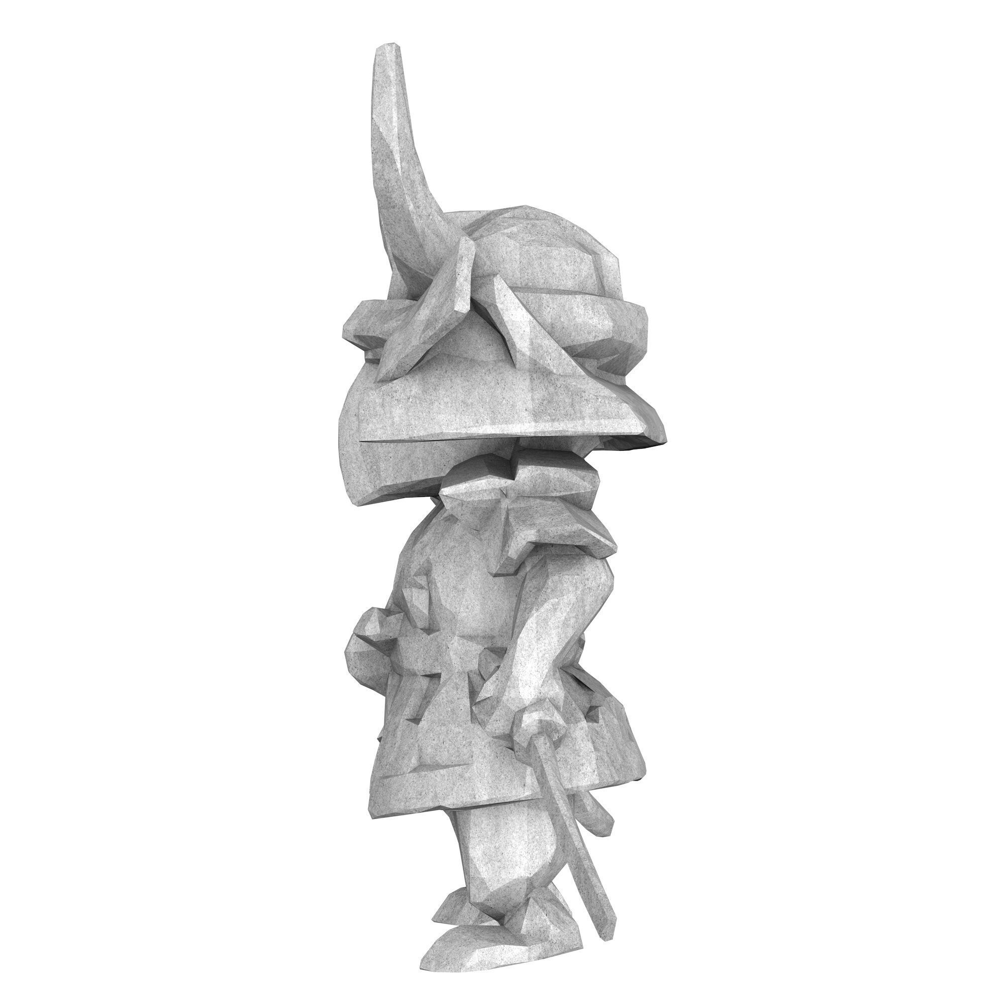 Mini Samurai Decor Low Poly 3D print model_2