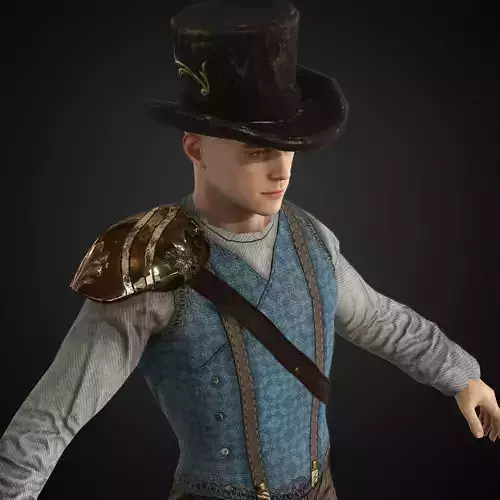  Steampunk rigged character