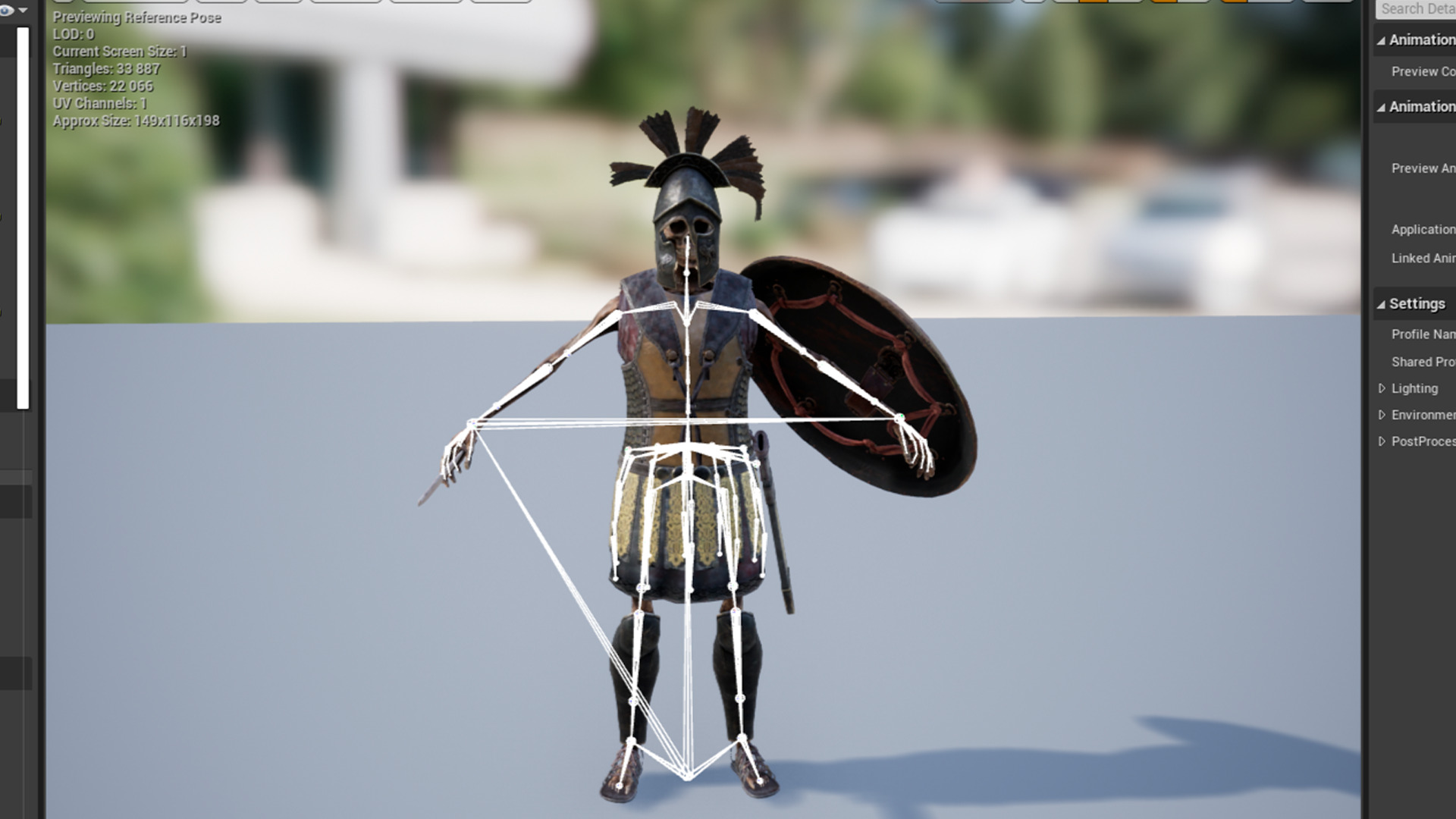 SKELETON SPARTAN COMANDER  Low-poly 3D model_17