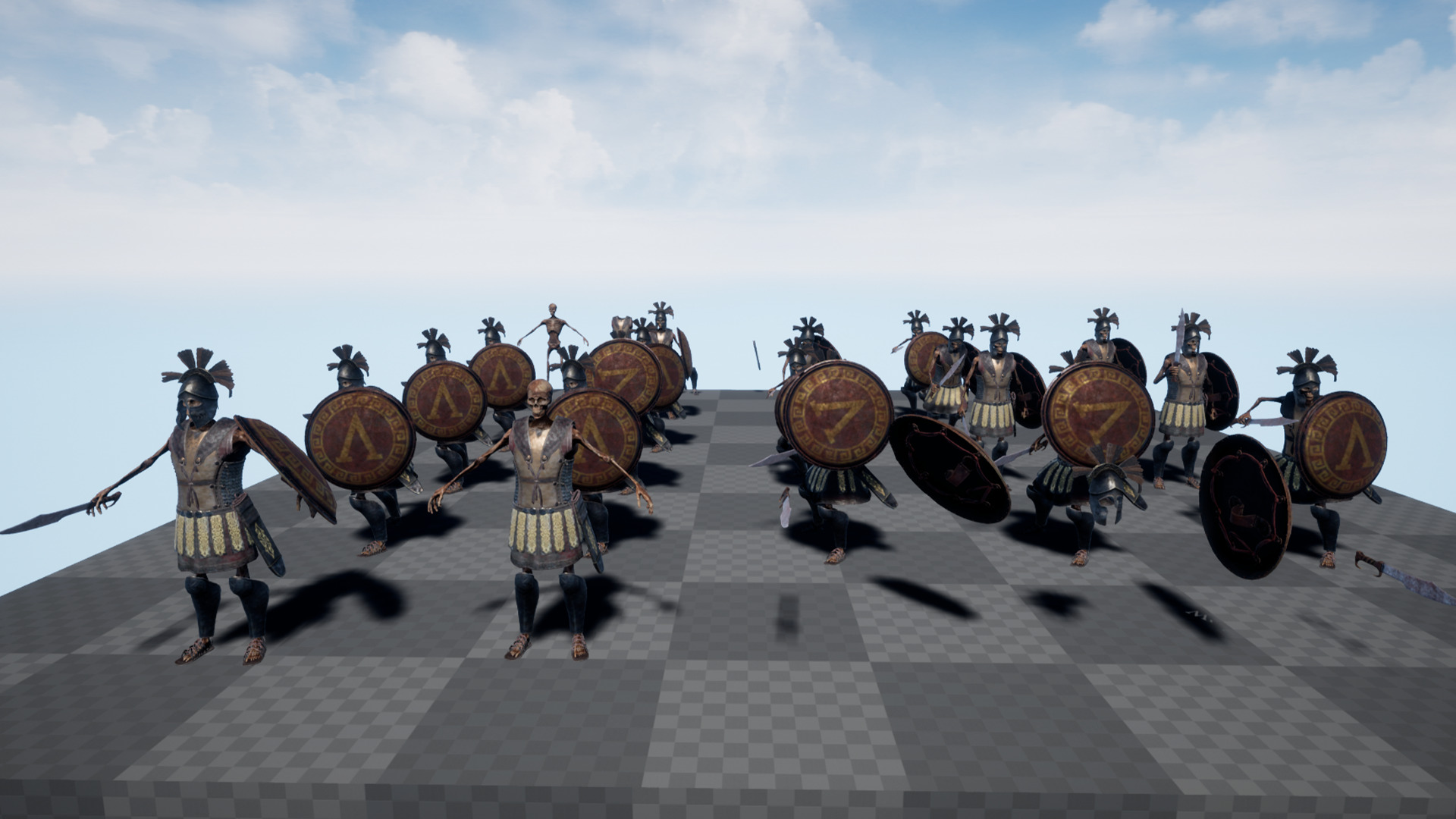 SKELETON SPARTAN COMANDER  Low-poly 3D model_15