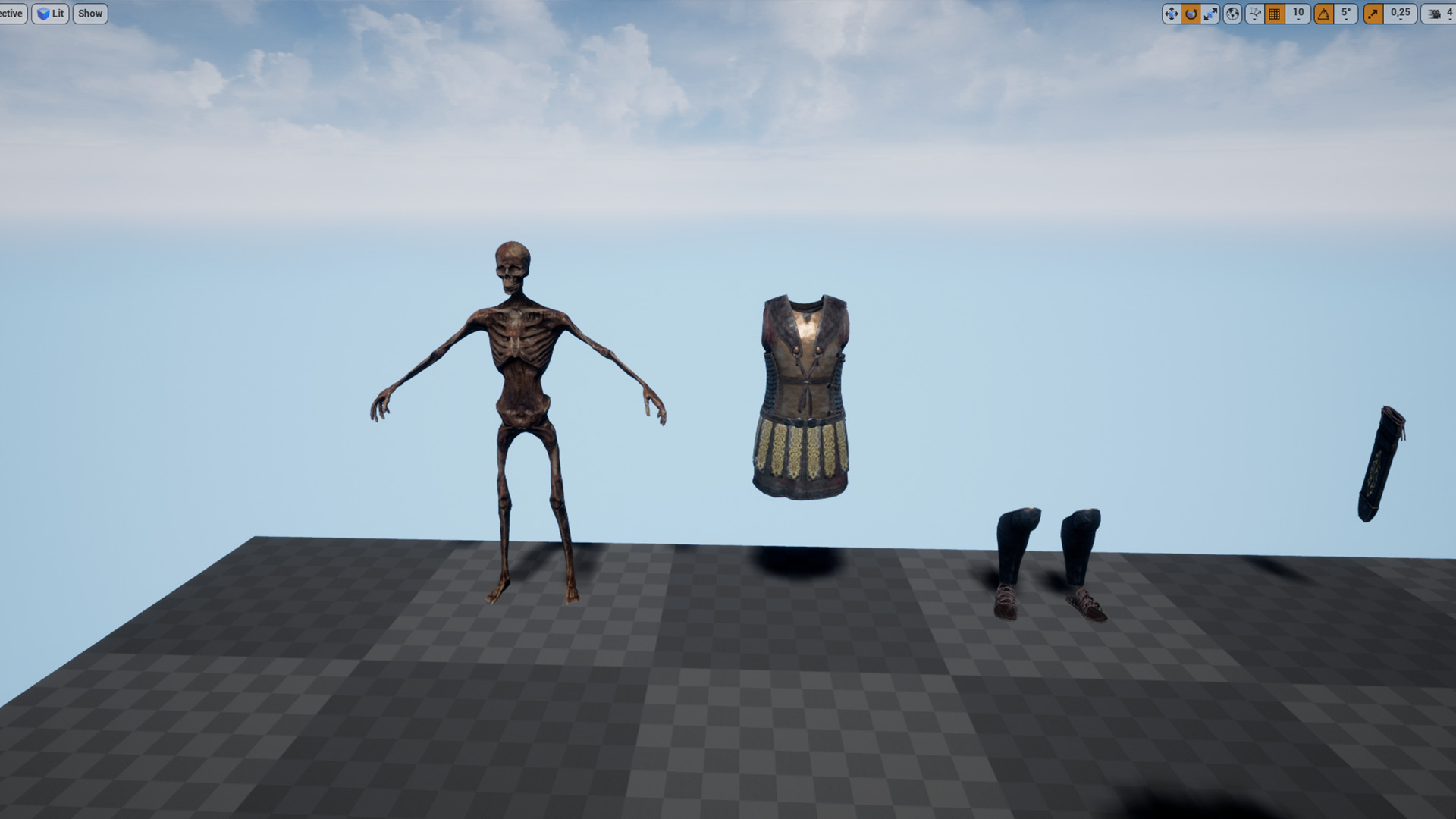 SKELETON SPARTAN COMANDER  Low-poly 3D model_18