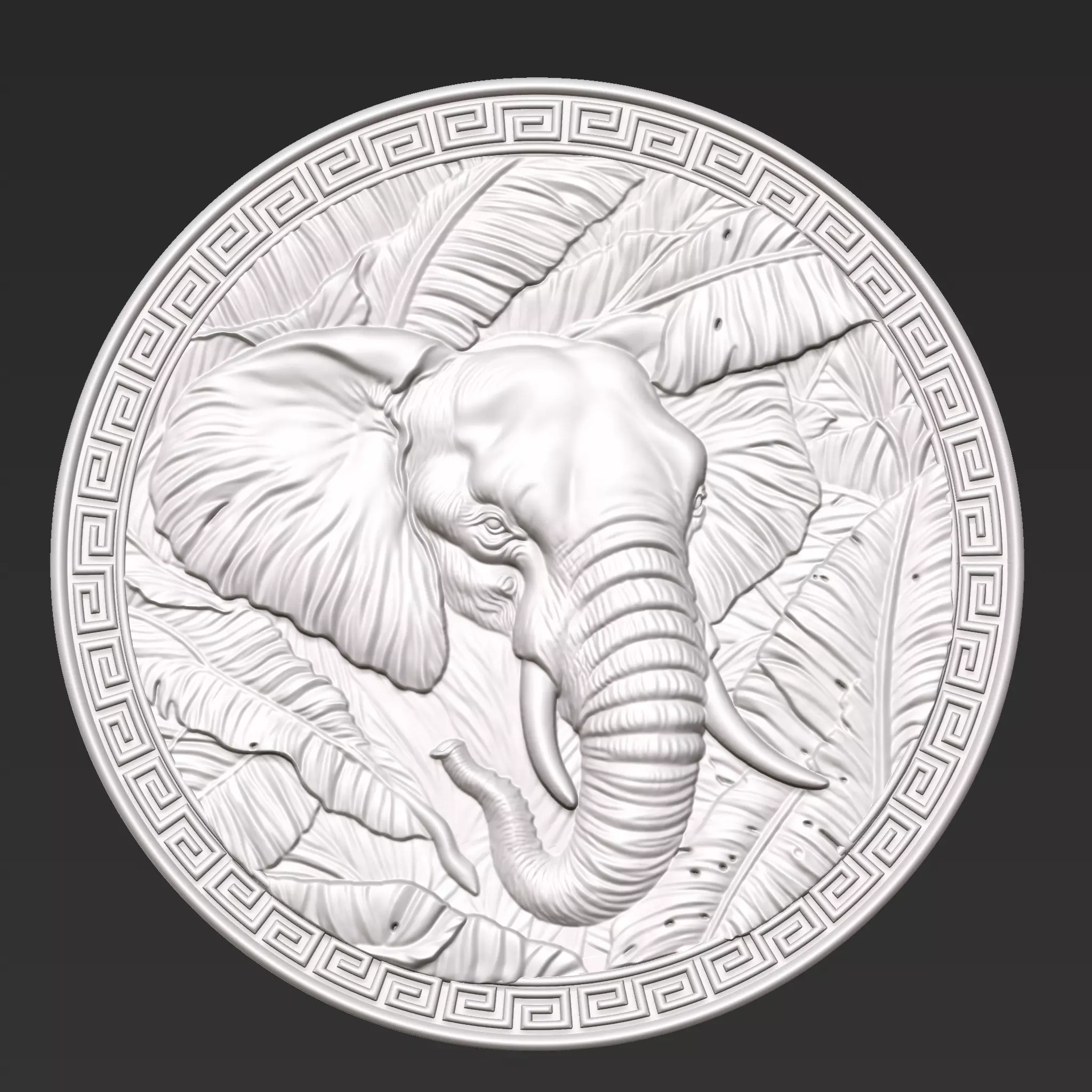 Elephant Head Pendant A41 3D print model