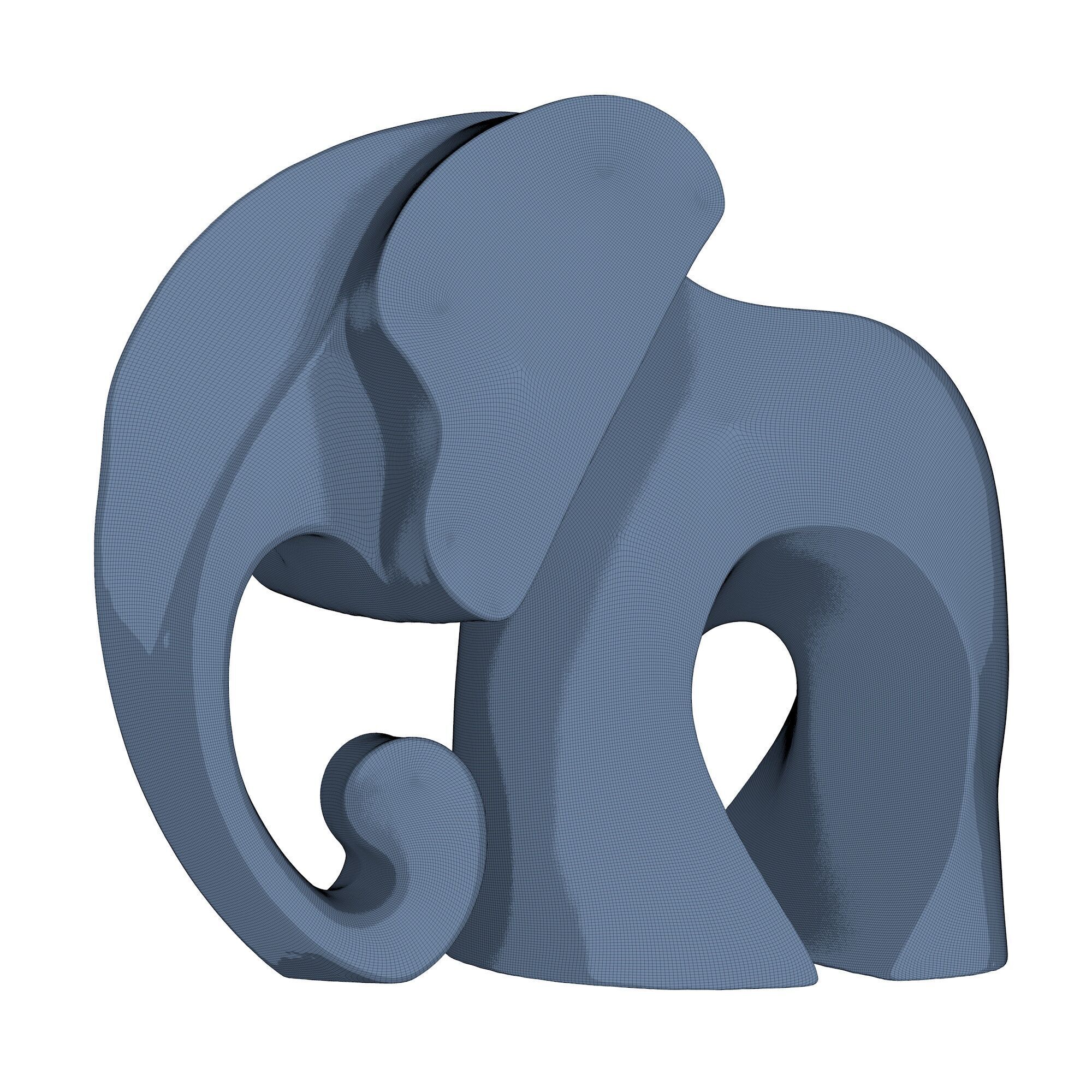 Modern Elephant Figurine 3D print model_6