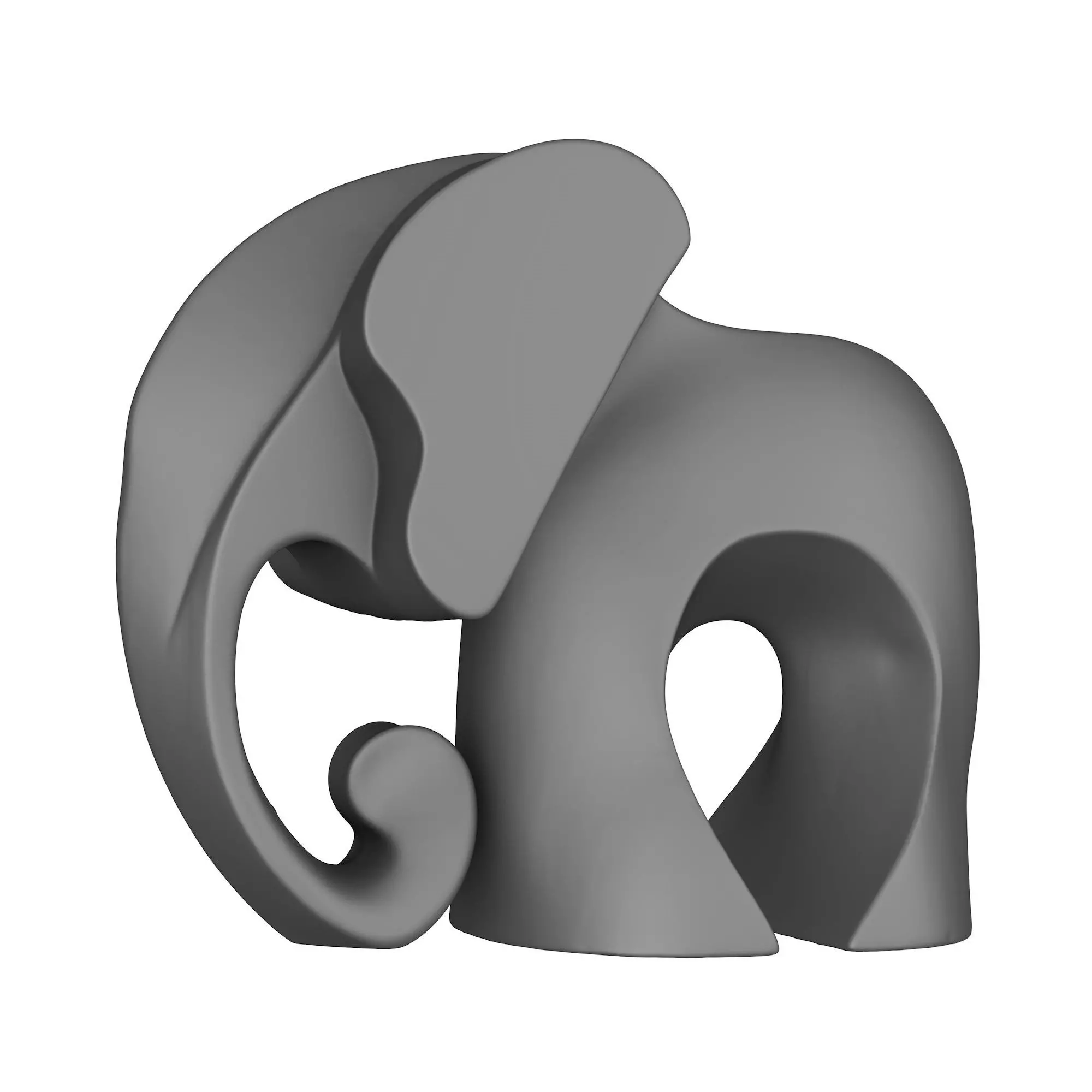 Modern Elephant Figurine 3D print model_0