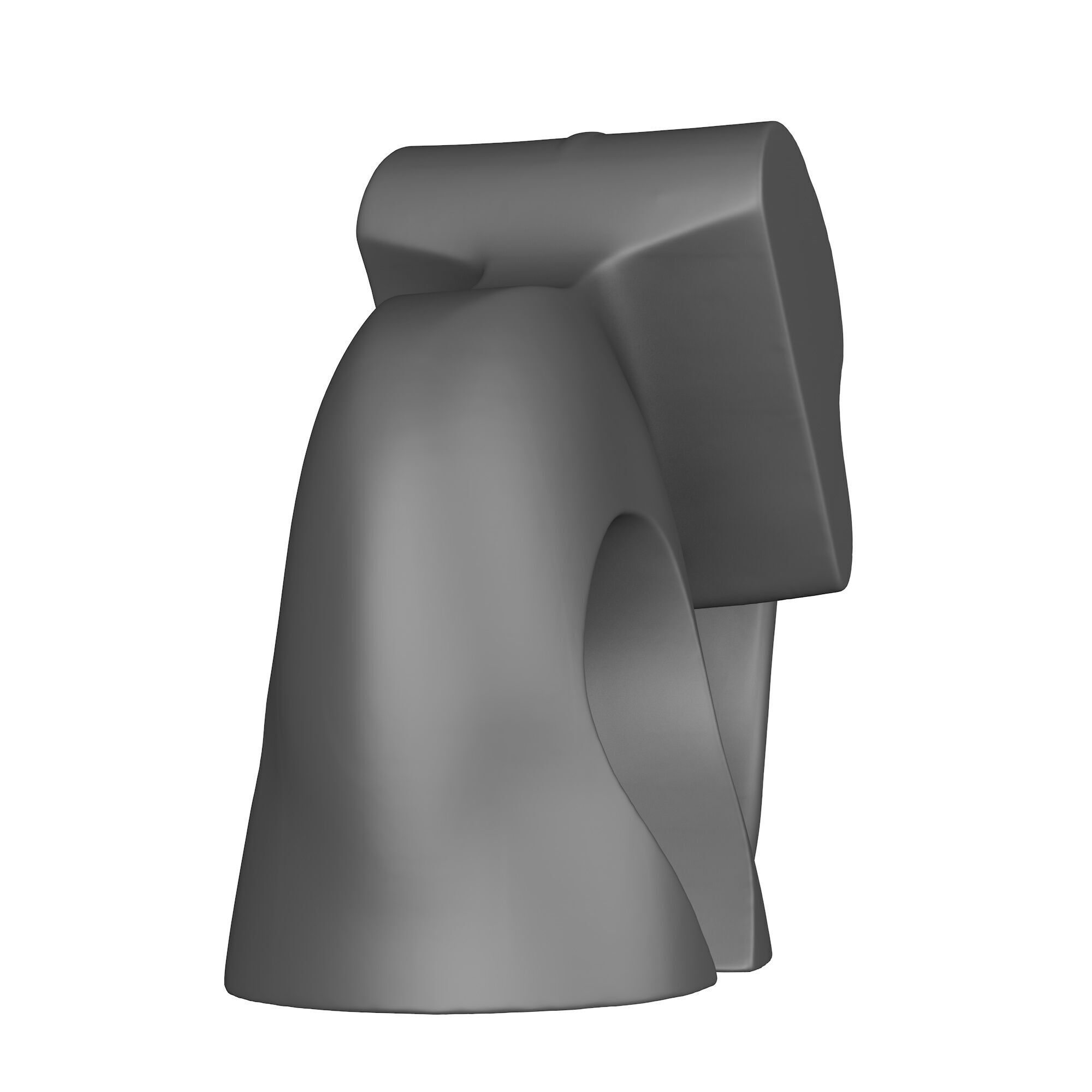 Modern Elephant Figurine 3D print model_4