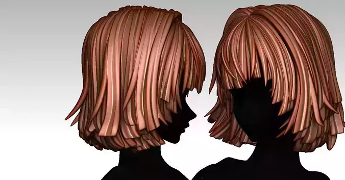 3D Hairstyles for girl V83 3D print model