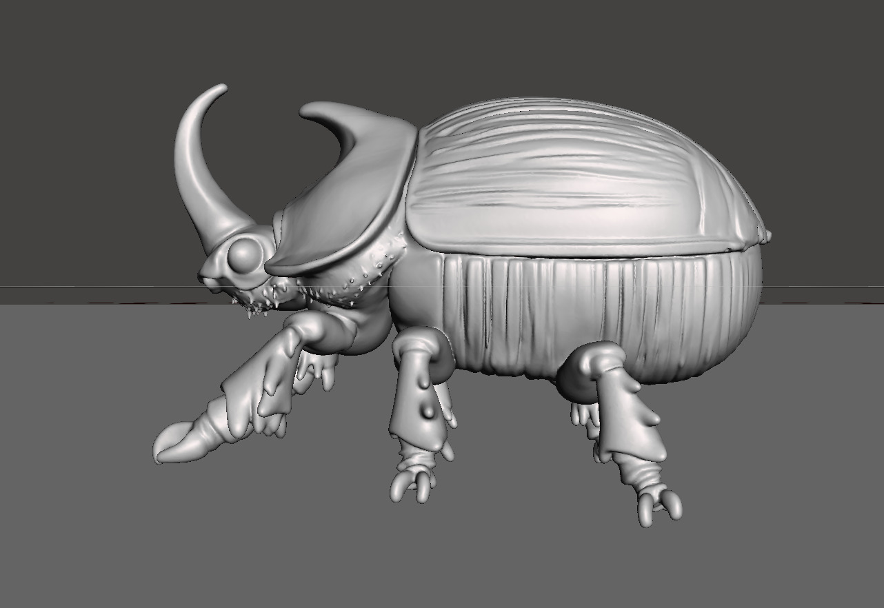 Dung beetle 3D print model_3