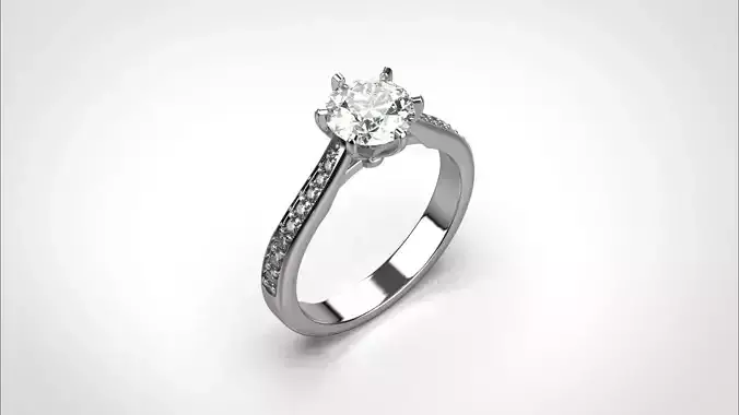 R072 Classic 18K Wedding elegant Ring CAD Jewelry EU50