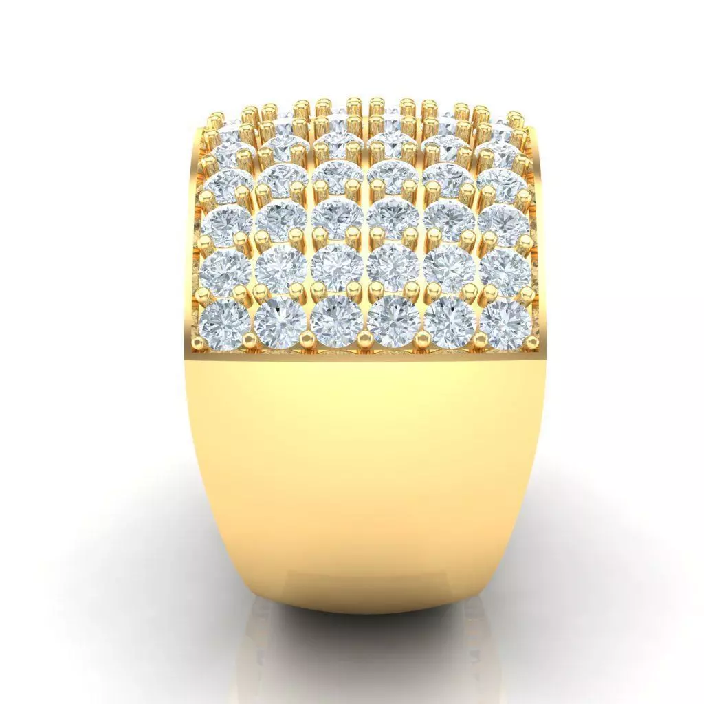 Popular Man Rings Diamond 1MR027 3D model_0