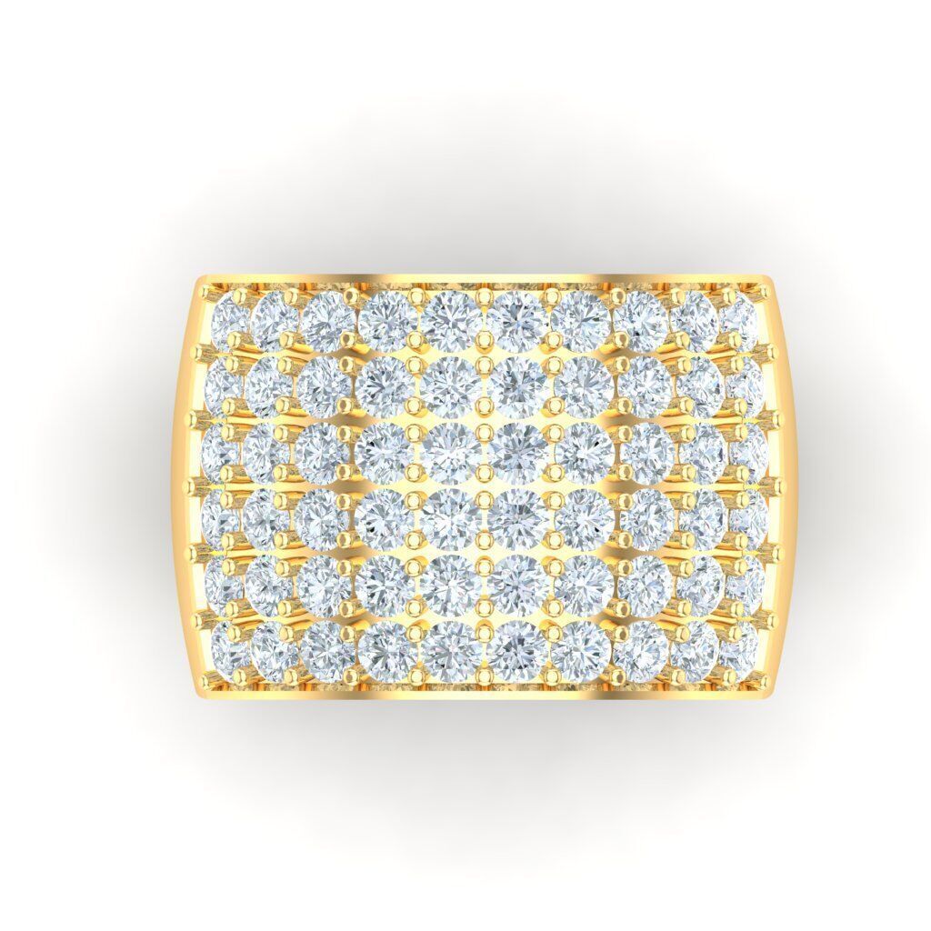 Popular Man Rings Diamond 1MR027 3D model_7