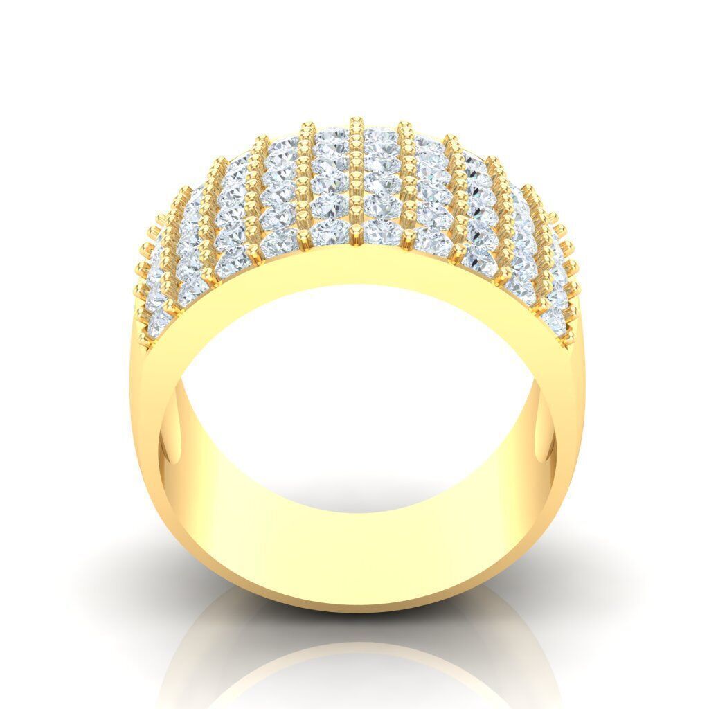 Popular Man Rings Diamond 1MR027 3D model_4