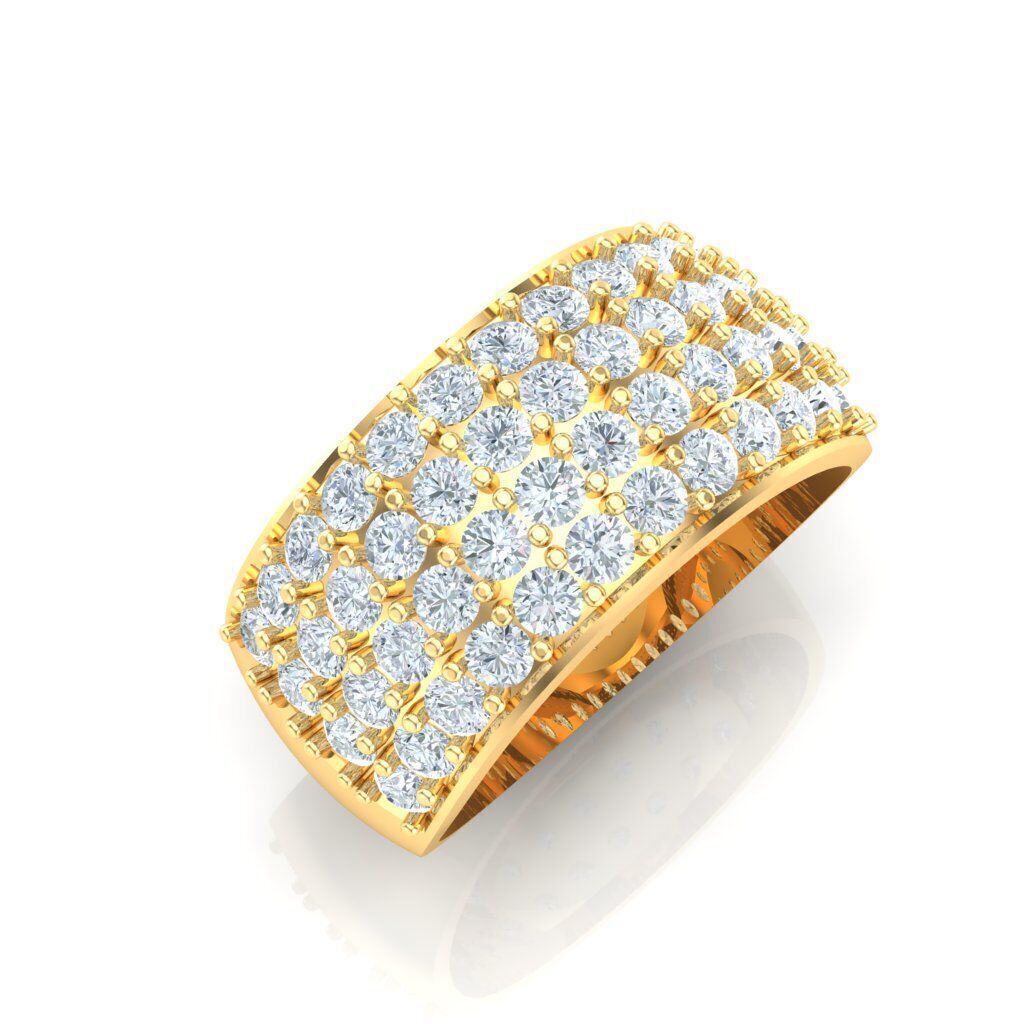 Popular Man Rings Diamond 1MR026 3D model_6