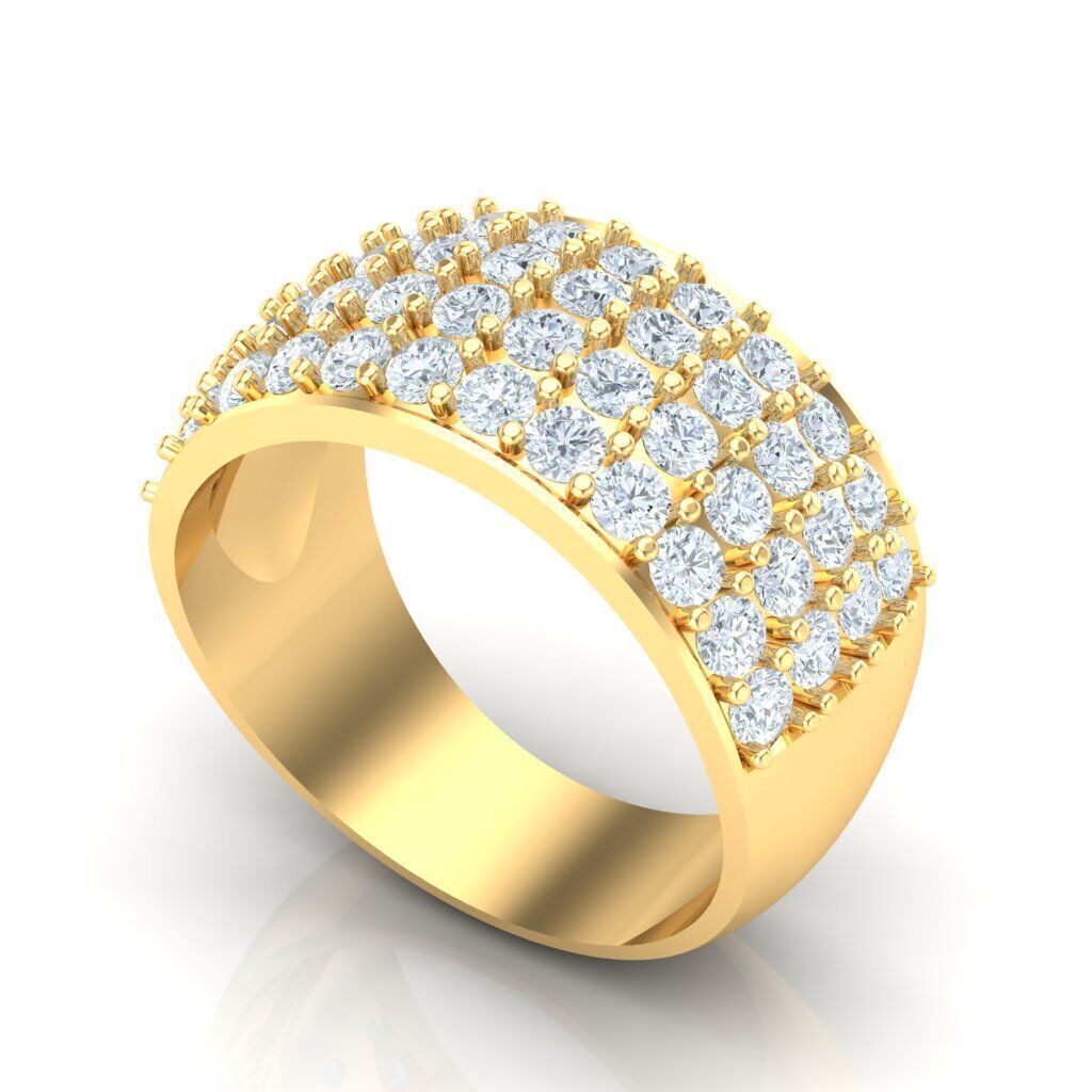 Popular Man Rings Diamond 1MR026 3D model_5