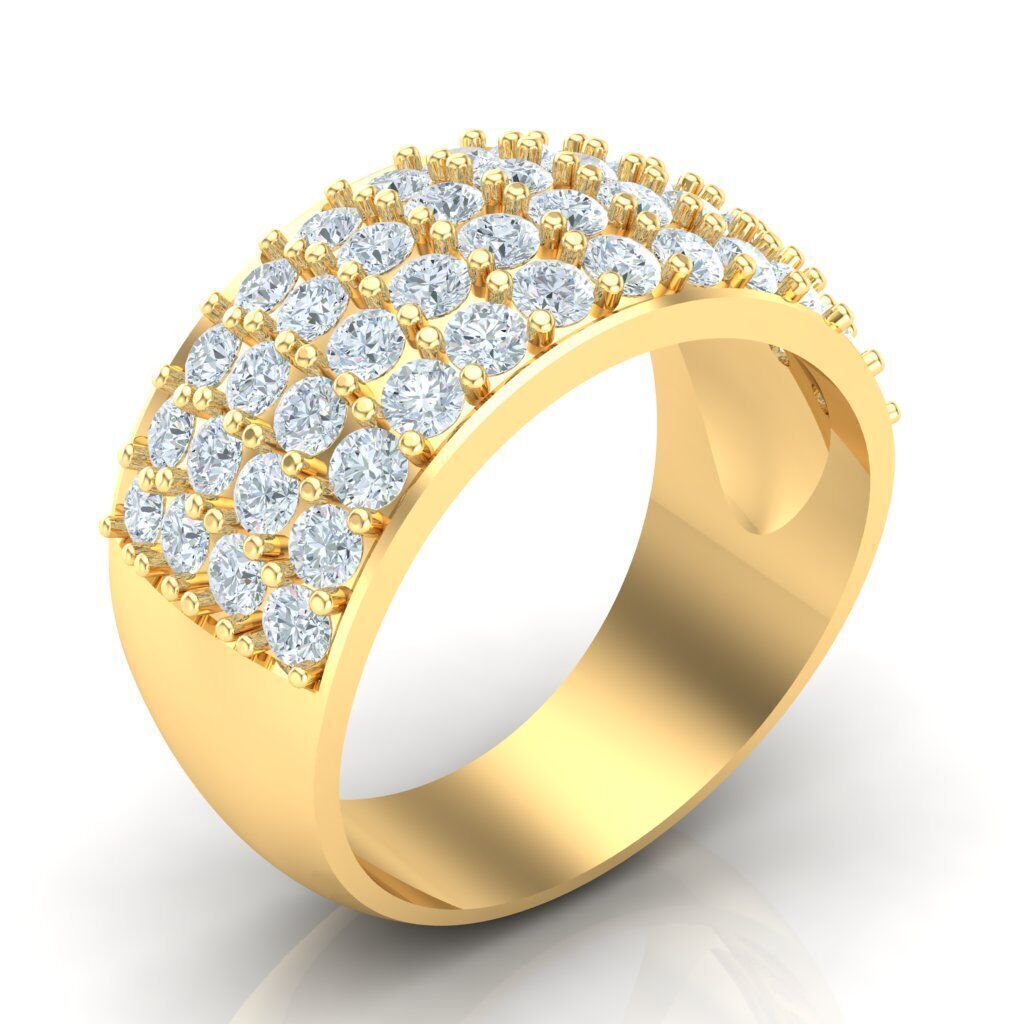 Popular Man Rings Diamond 1MR026 3D model_3