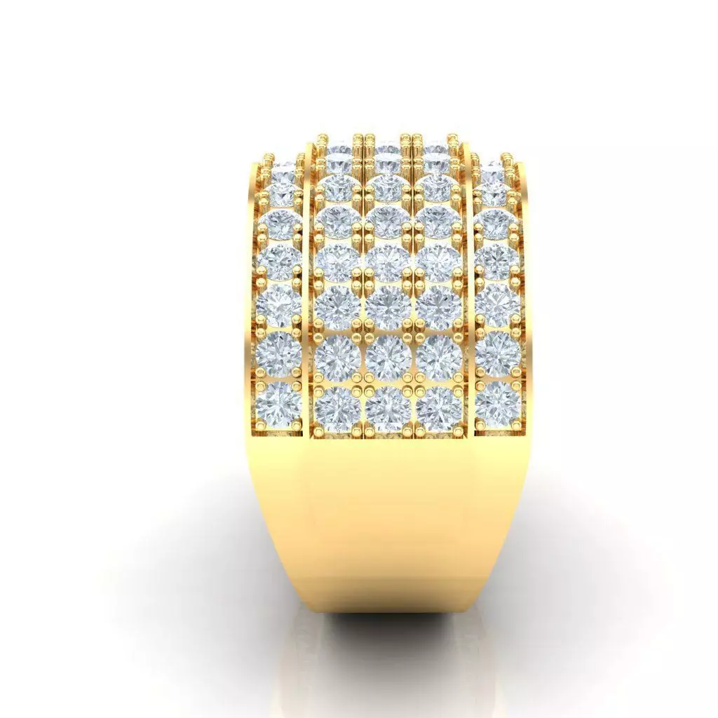 Popular Man Rings Diamond 1MR022 3D model_0