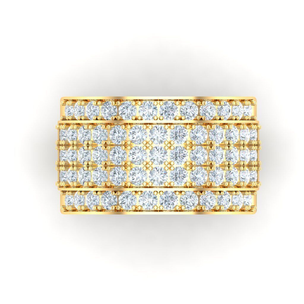 Popular Man Rings Diamond 1MR022 3D model_7