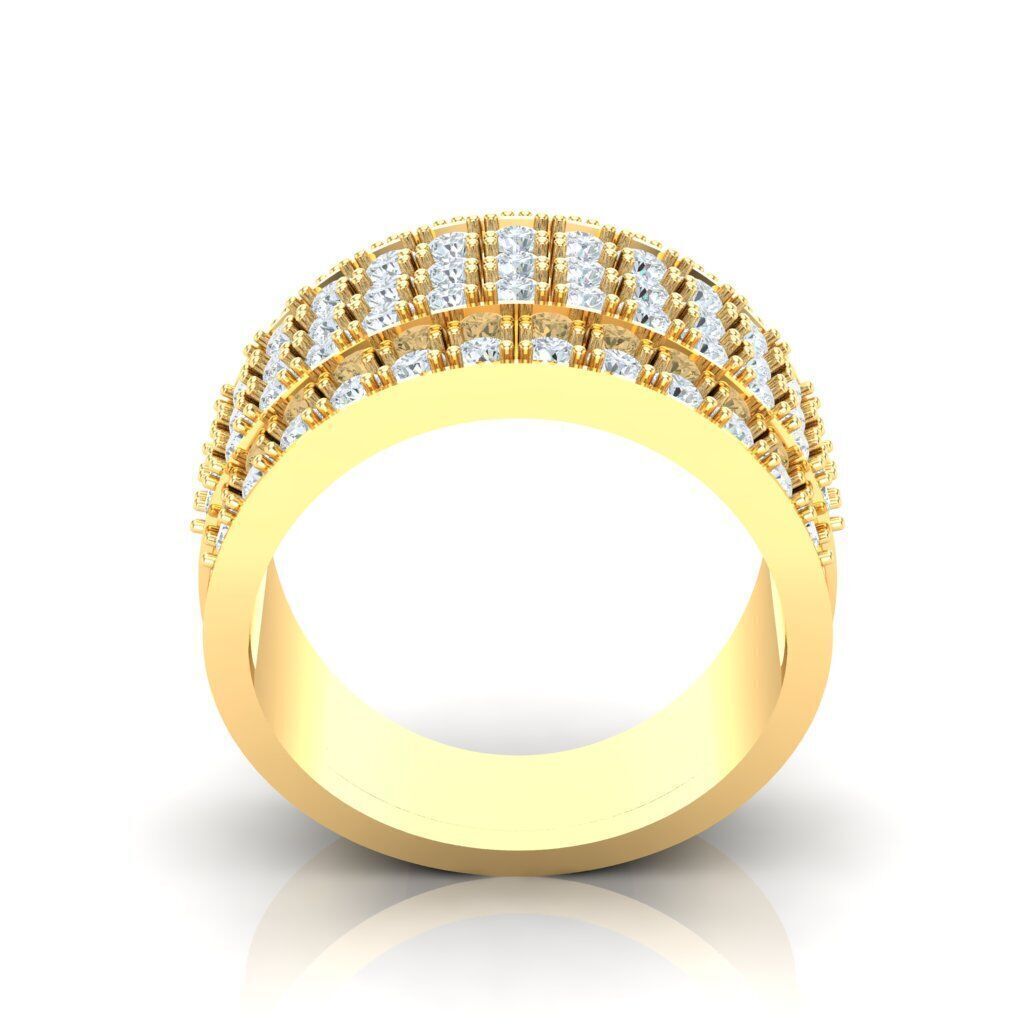 Popular Man Rings Diamond 1MR022 3D model_4