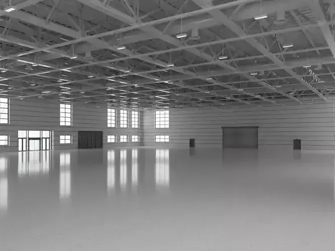 Warehouse interior and exterior 4 3D model