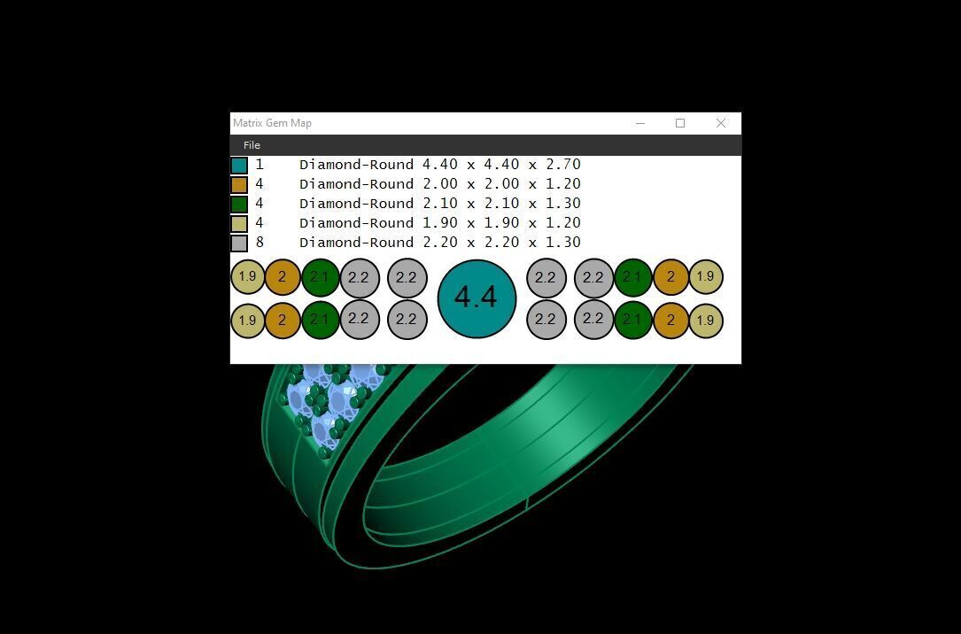 Popular Man Rings Diamond 1MR018 3D model_2