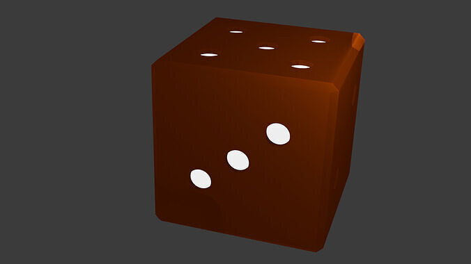 DARK GOLDISH DIE Low-poly 3D model