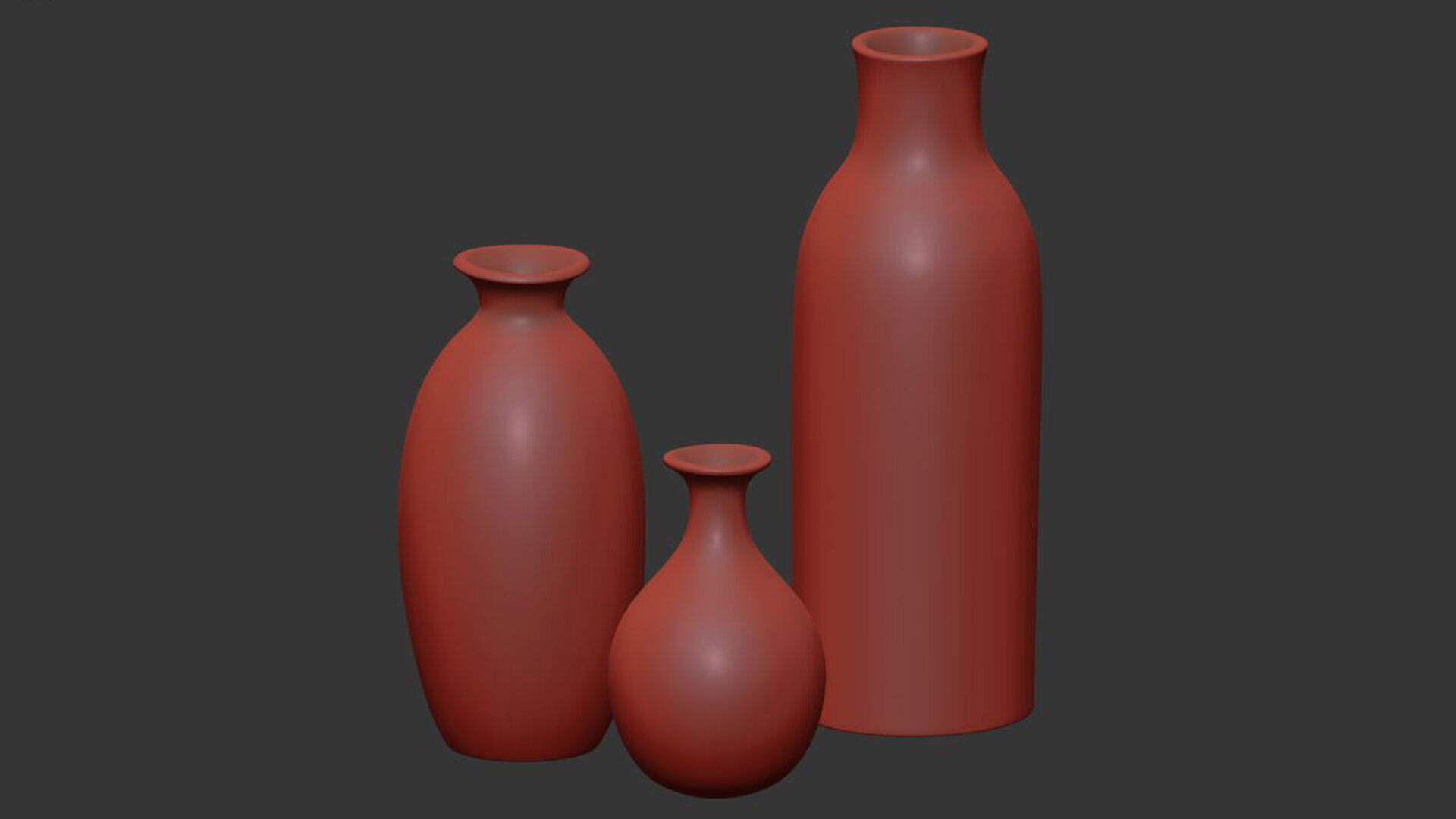 Ivory Dipped Clay Vase 3D model_6