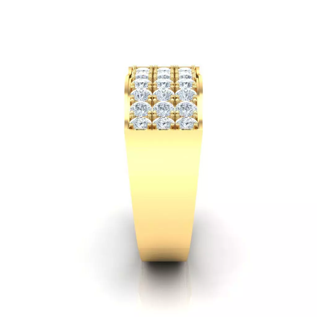 Popular Man Rings Diamond 1MR006 3D model_0