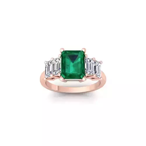 Five Stone Gemstone Ring 46 3d Model and Render
