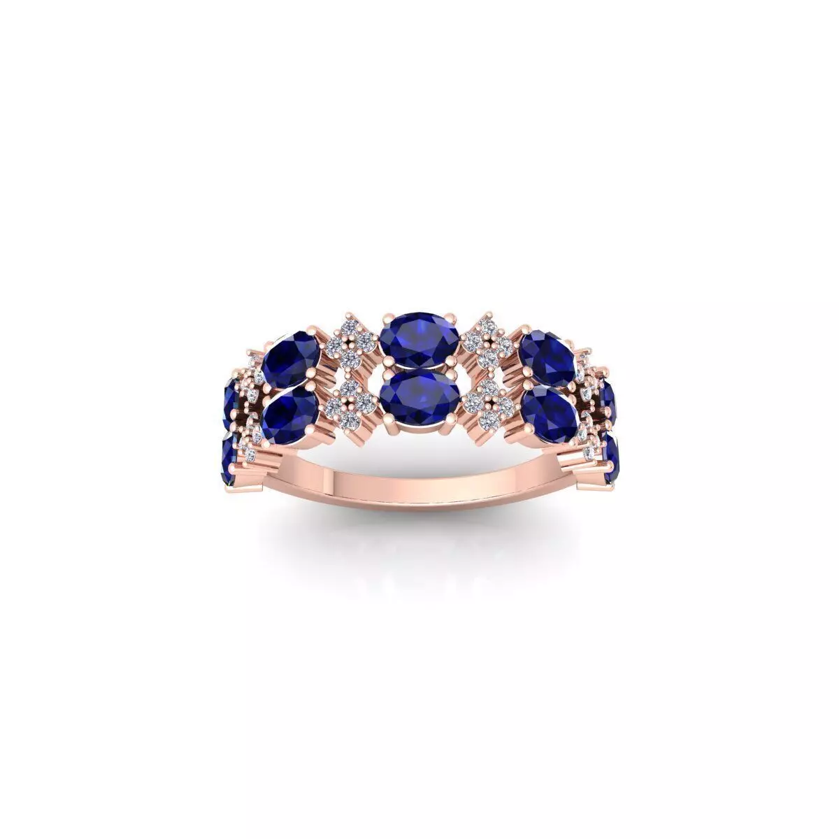 Fancy Gemstone Ring 39 3d Model and Render 3D print model_0