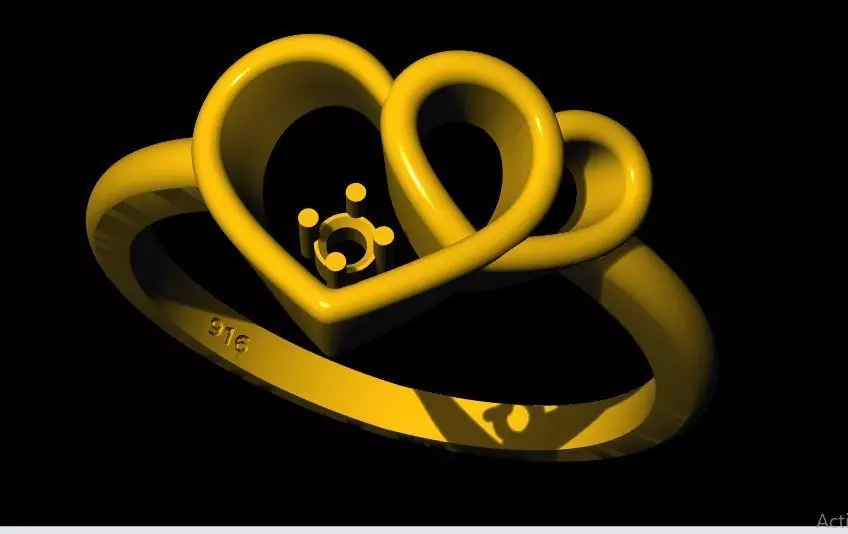 heart ring 3dm file 3D print model_0