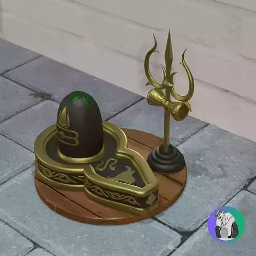 Intricate Lord Shiva Shivling With Trident Like Somnath Ji