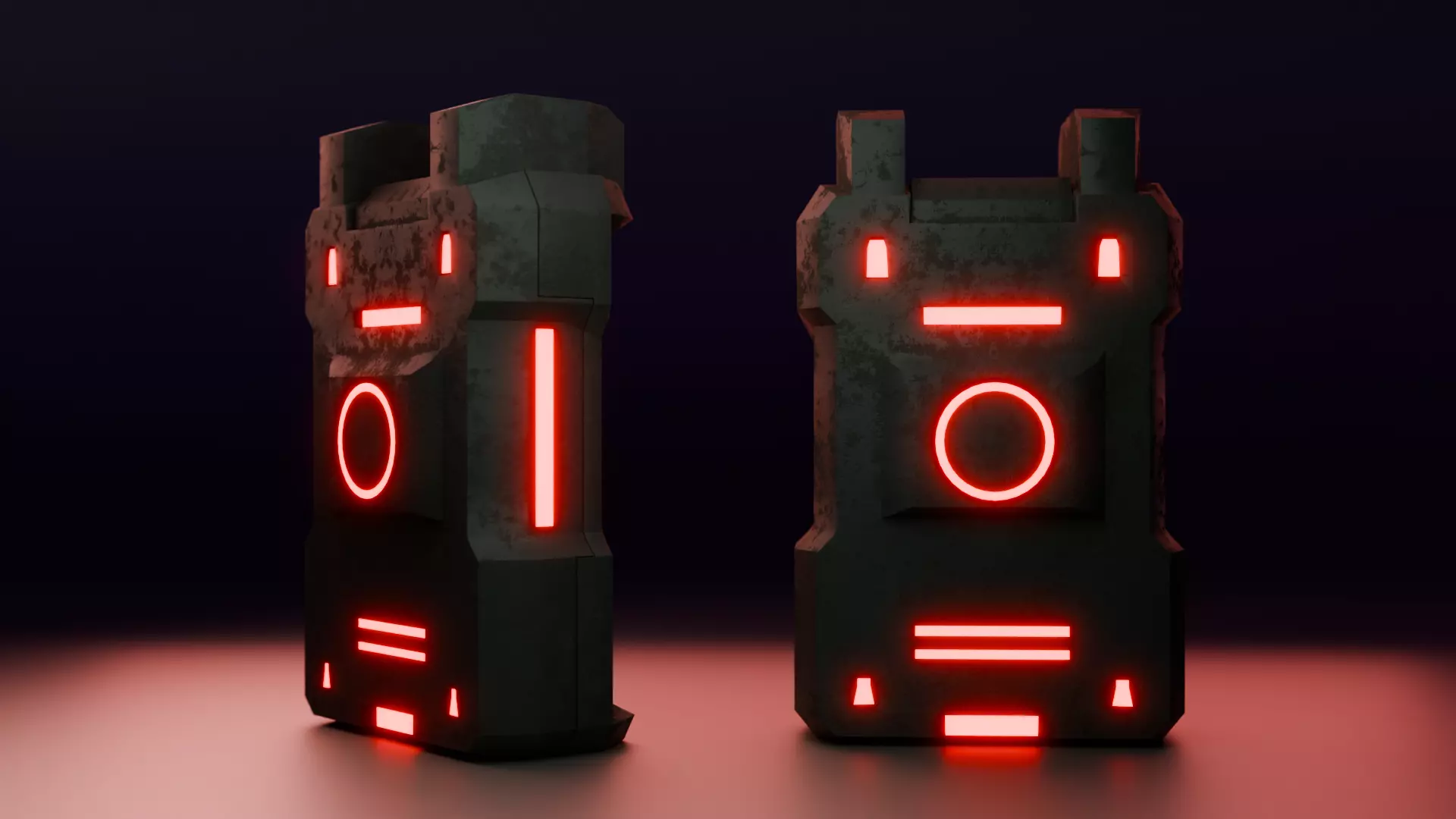 Sci-Fi Power Core Stylized Futuristic Energy Battery Low-poly 3D model_0