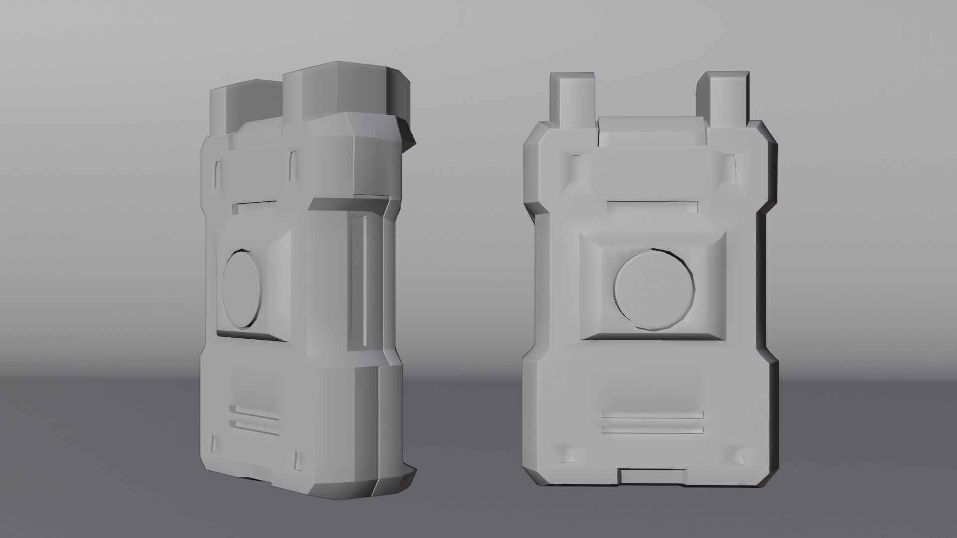 Sci-Fi Power Core Stylized Futuristic Energy Battery Low-poly 3D model_1