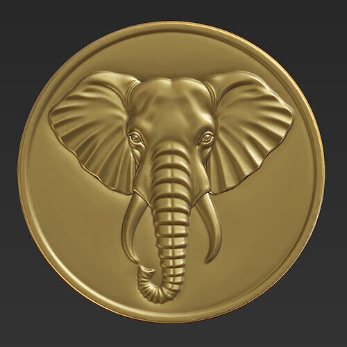 Elephant Head A49 3D print model