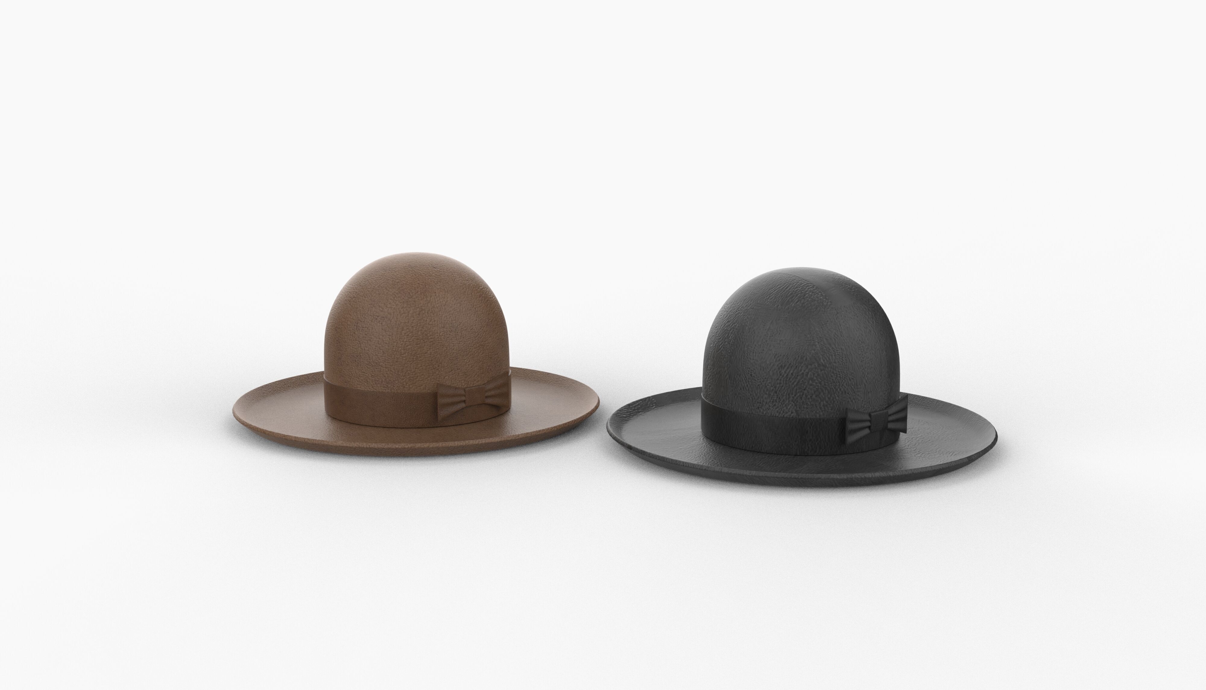Bowler Hat 3D model_7