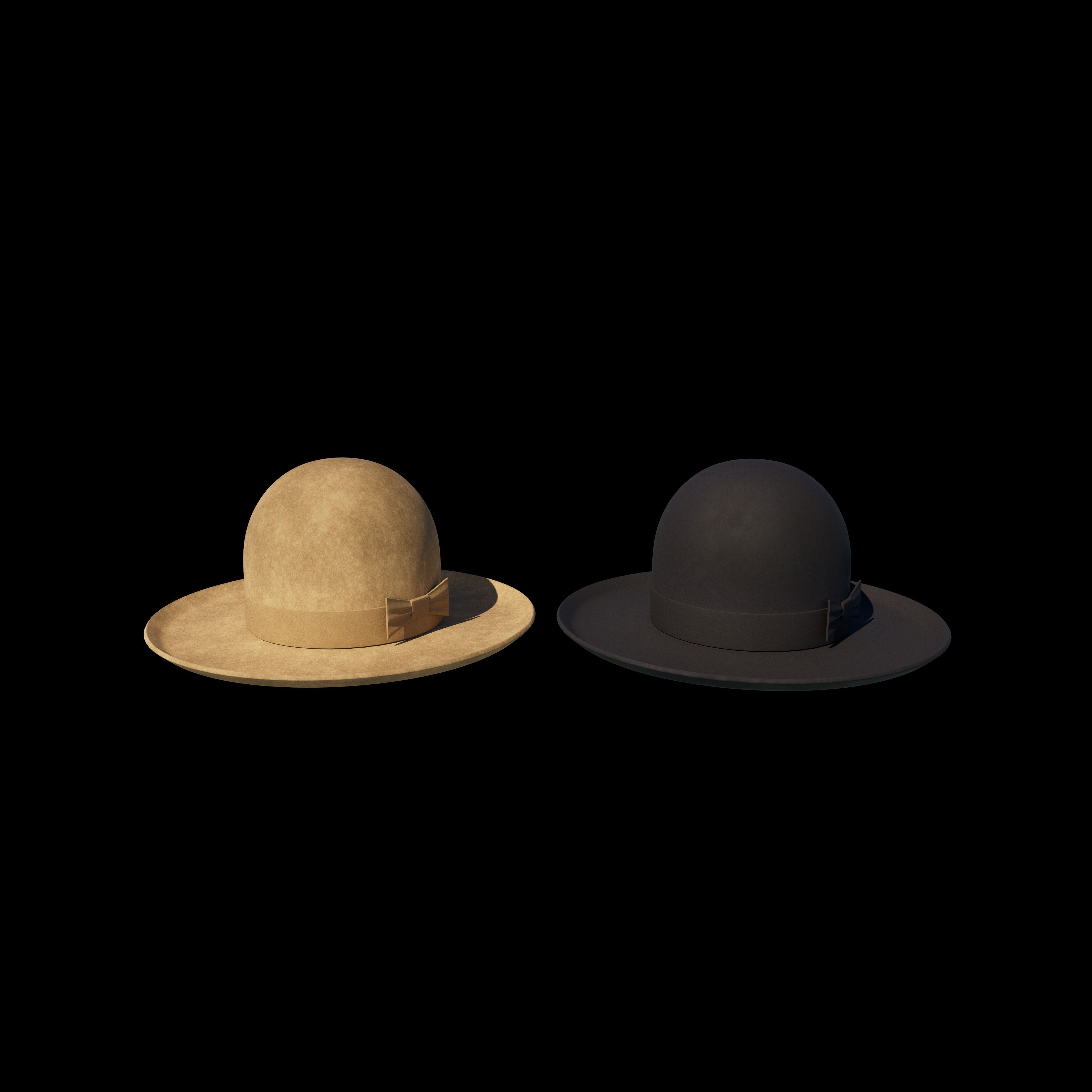 Bowler Hat 3D model_2
