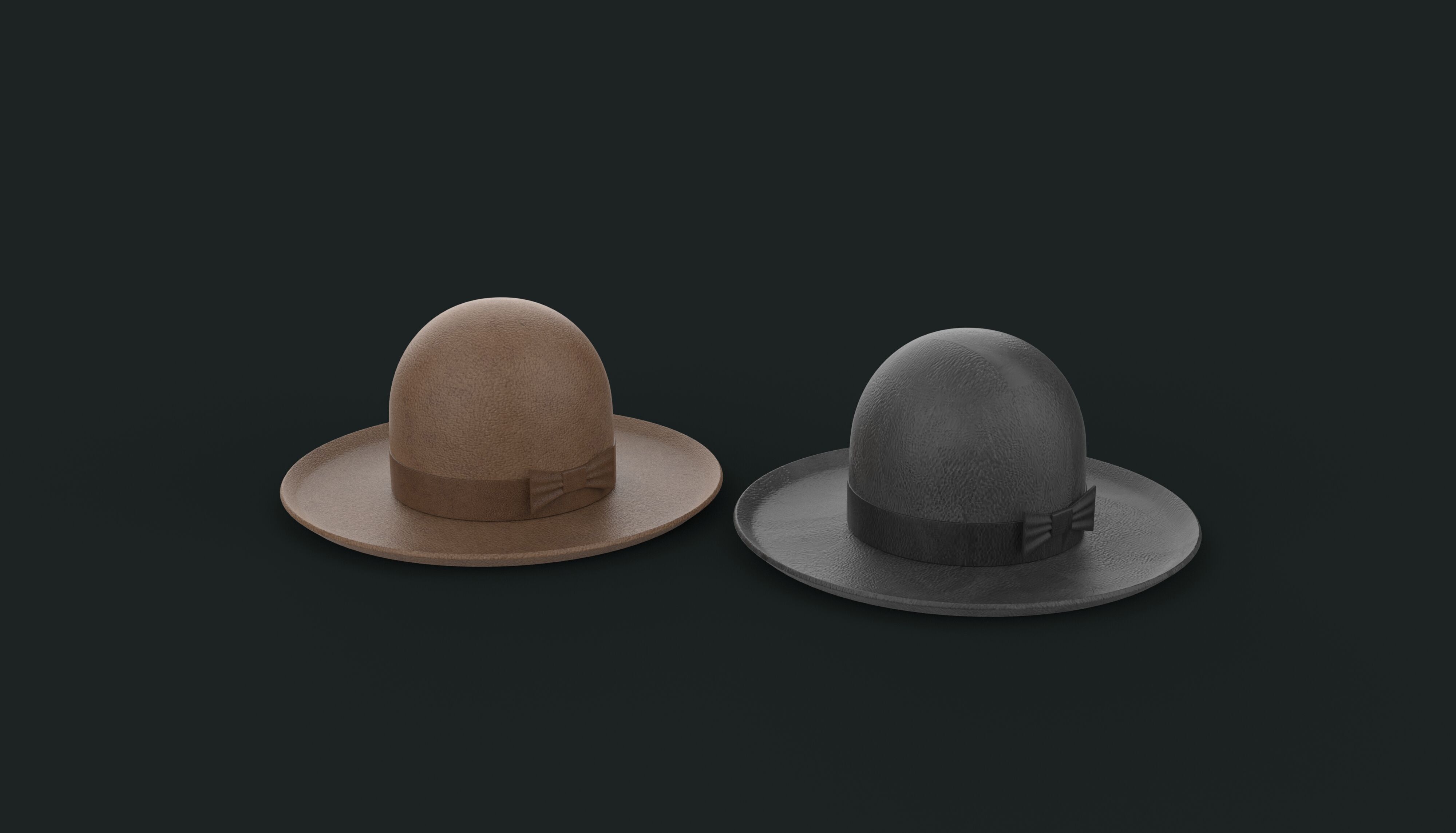 Bowler Hat 3D model_3